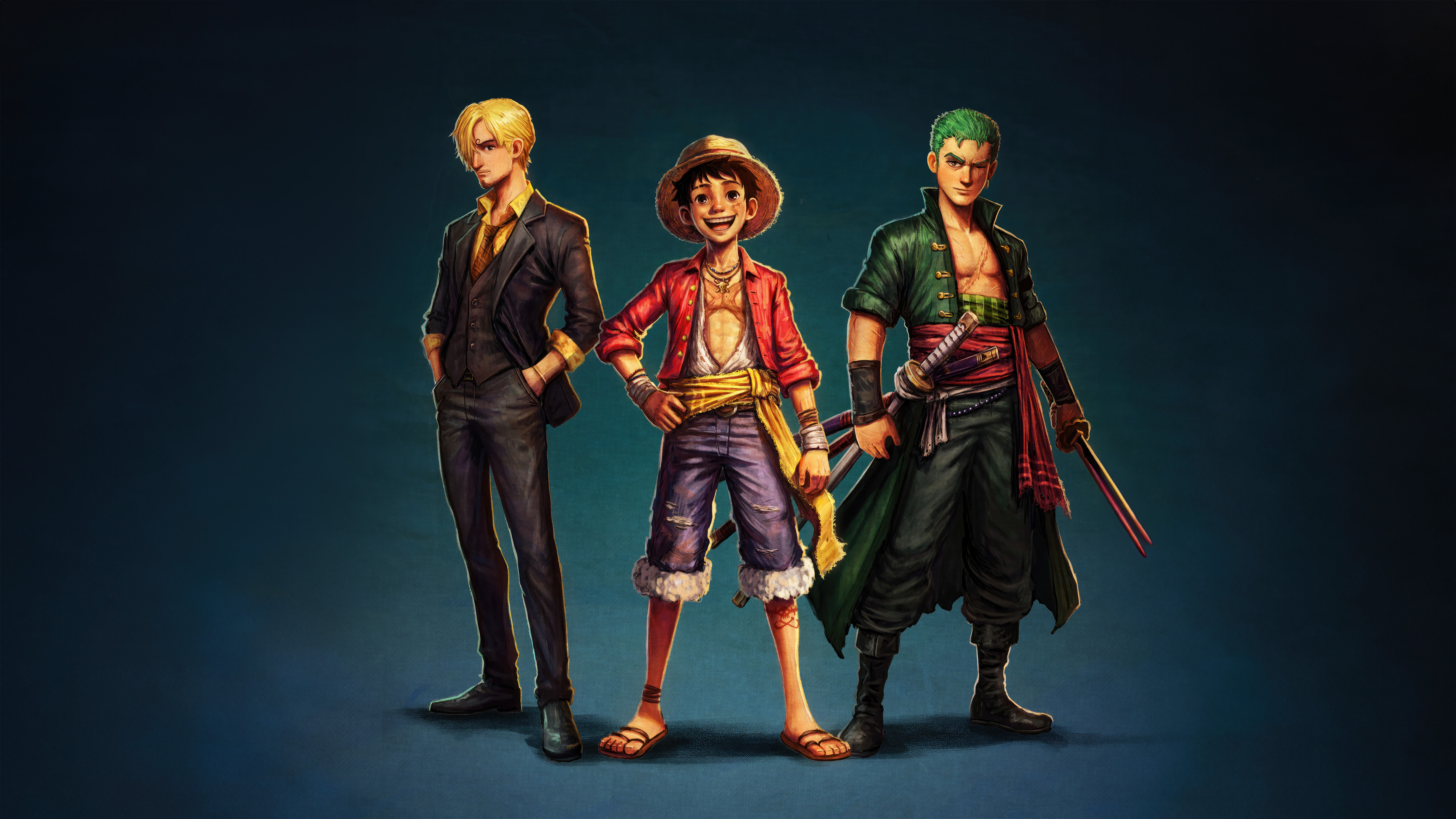 one piece luffy and zoro and sanji and ace