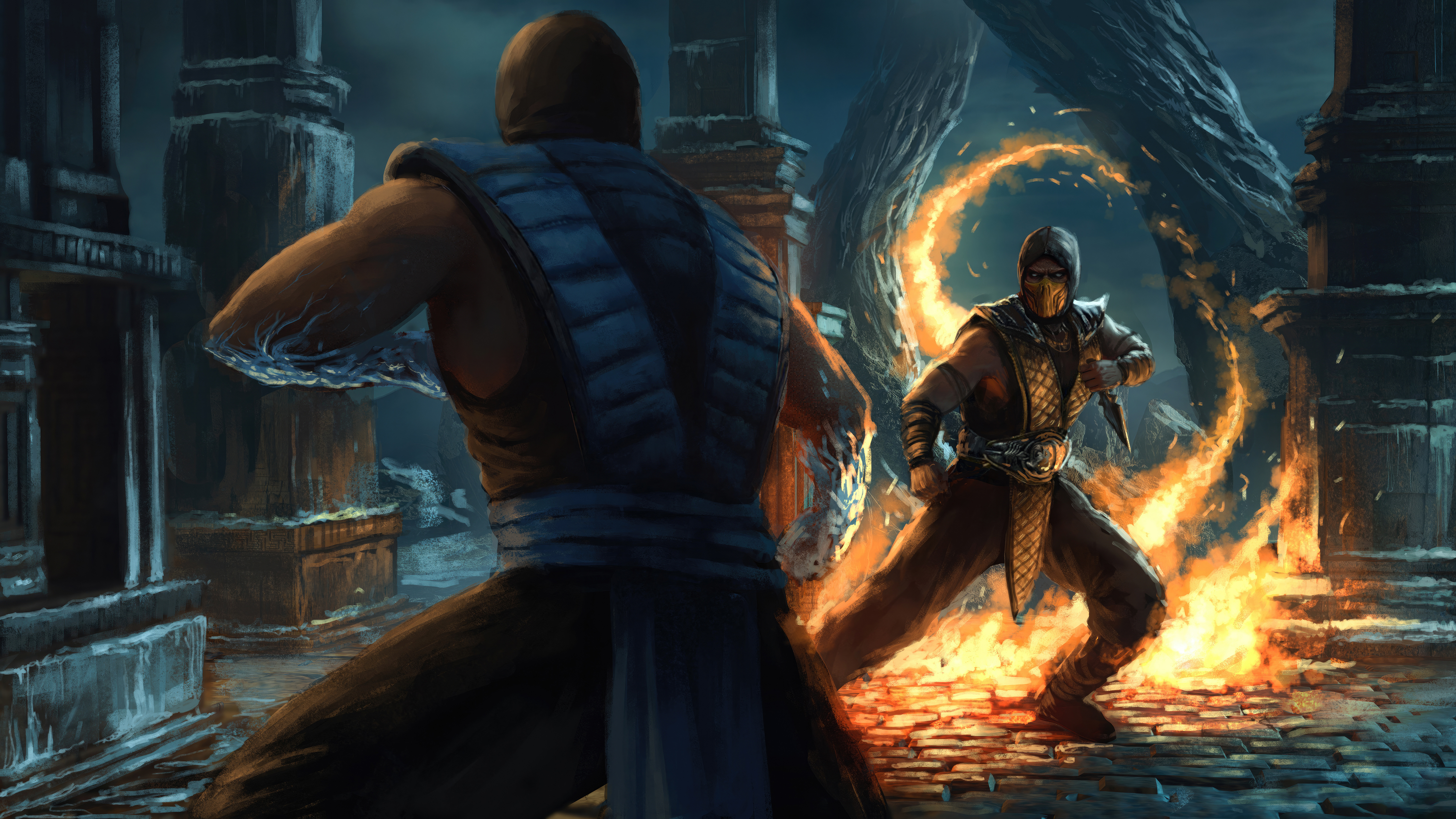 Mortal Kombat, Scorpion (Mortal Kombat) 4K, Sub-Zero (Mortal