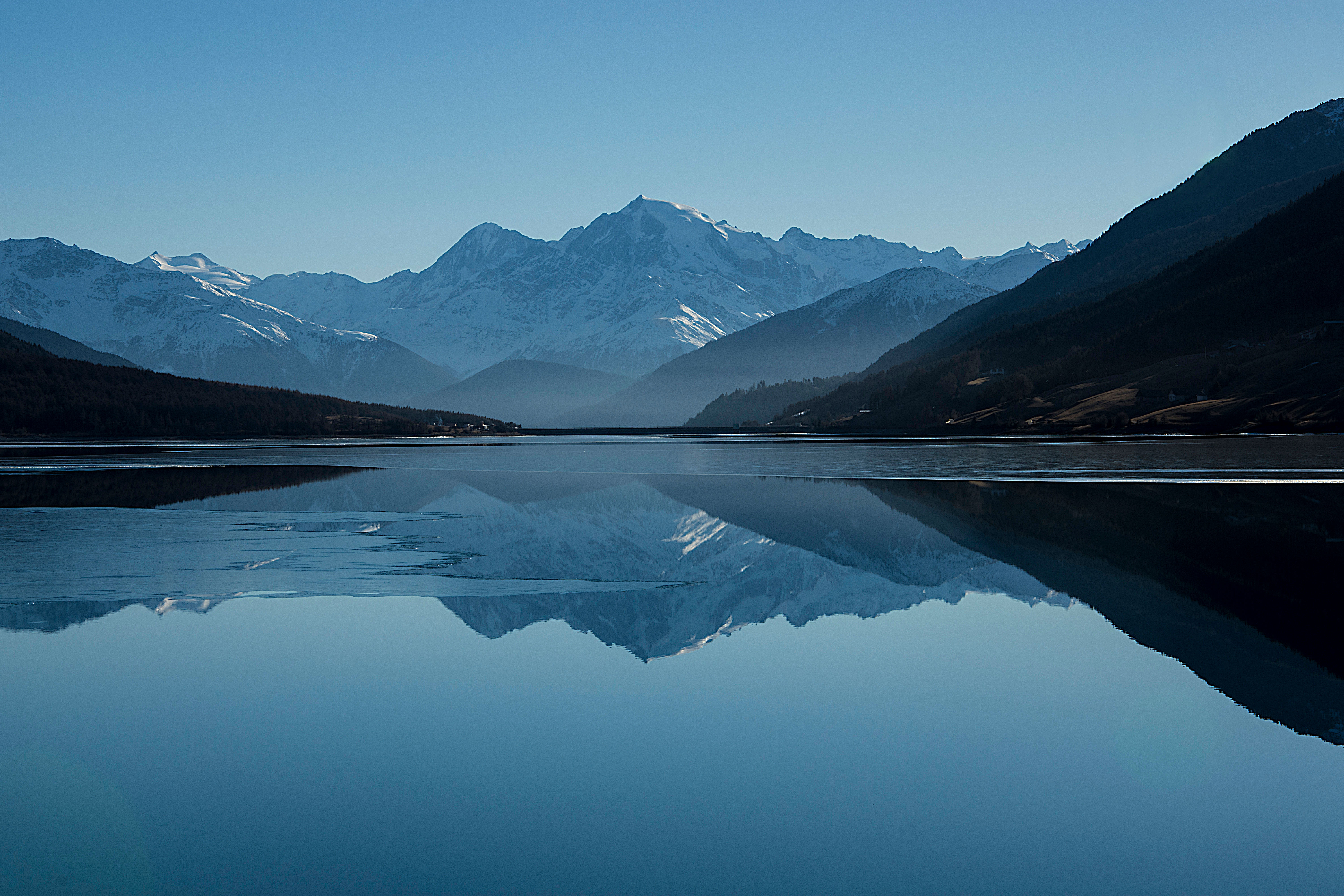 1280x720 Mountain Peak Landscape Clear Blue Sky Lake Winter 5k 720P ,HD ...