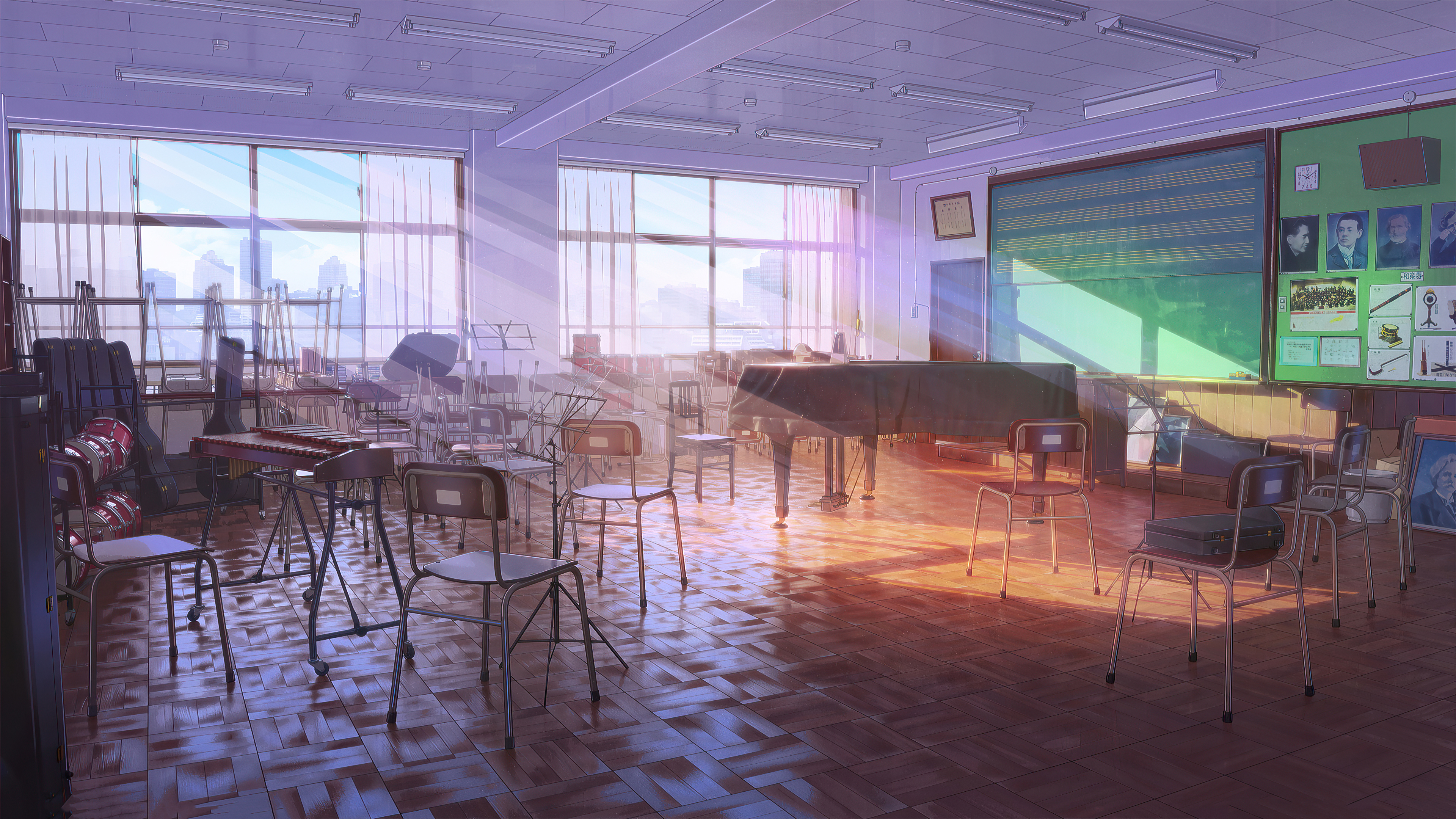 Anime Background - Classroom  Anime backgrounds classroom, Anime