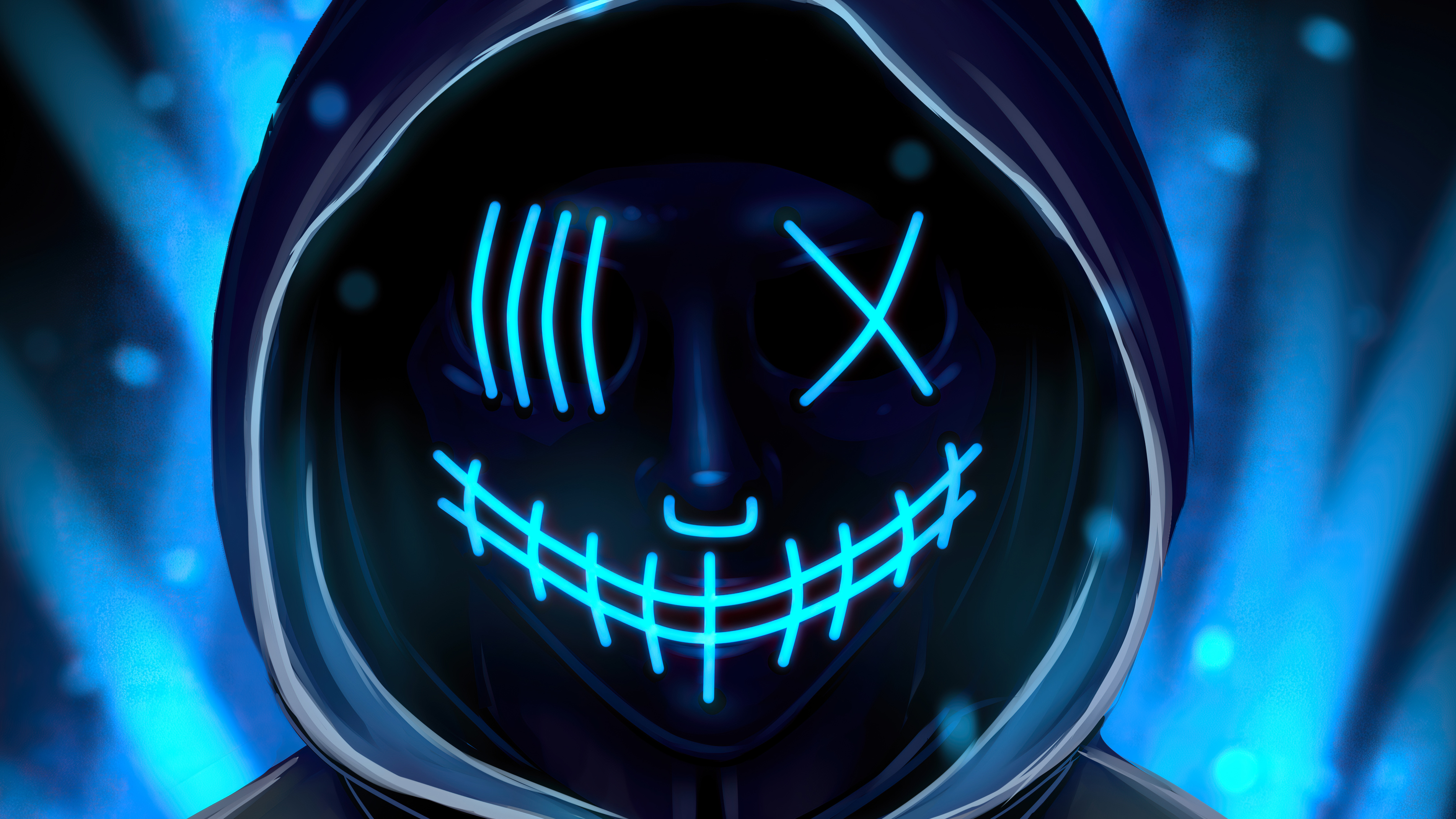 Neon Mask 4k, HD Artist, 4k Wallpapers, Images, Backgrounds, Photos and