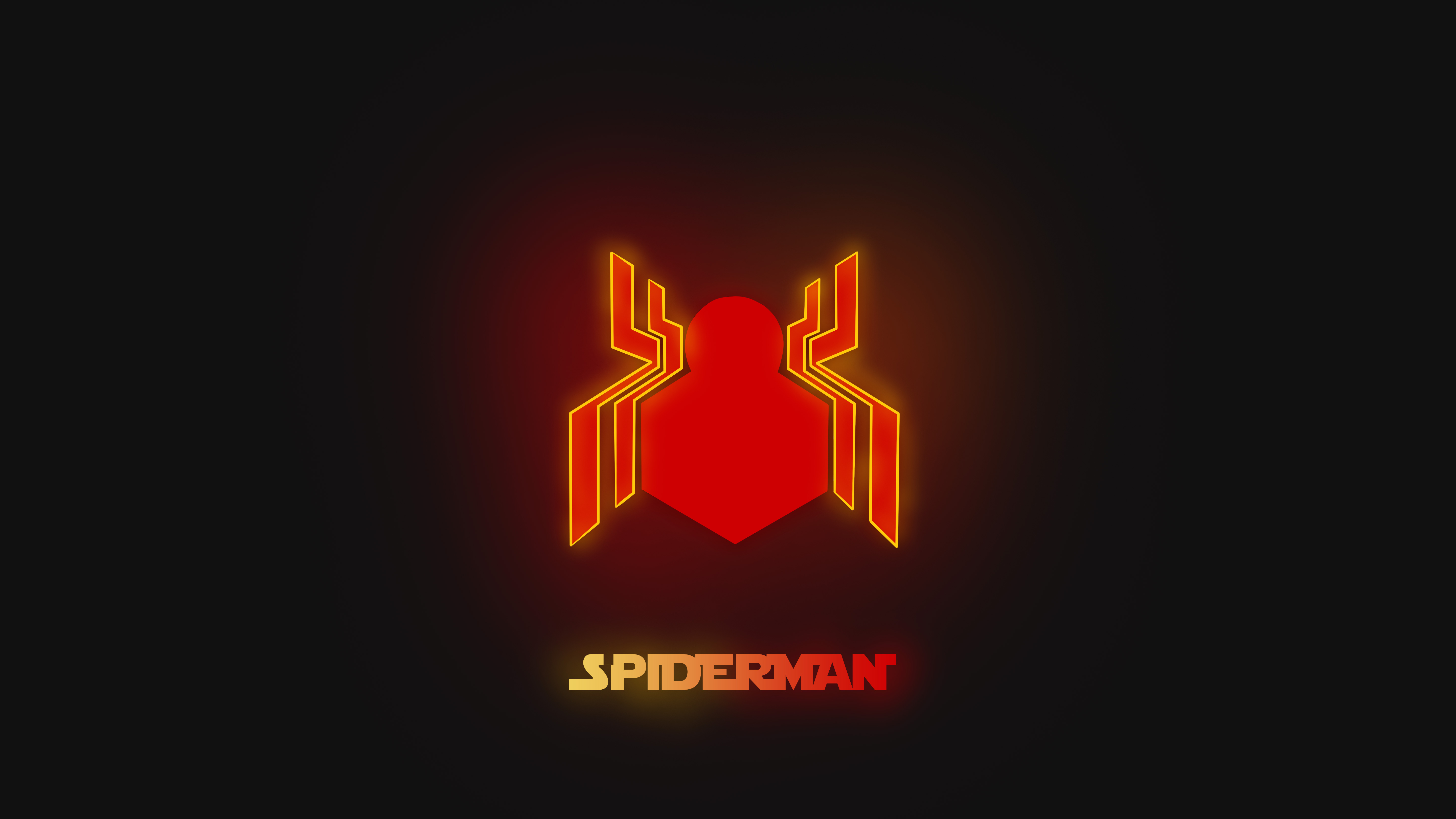 Neon Spiderman Logo Wallpaper,HD Superheroes Wallpapers,4k Wallpapers