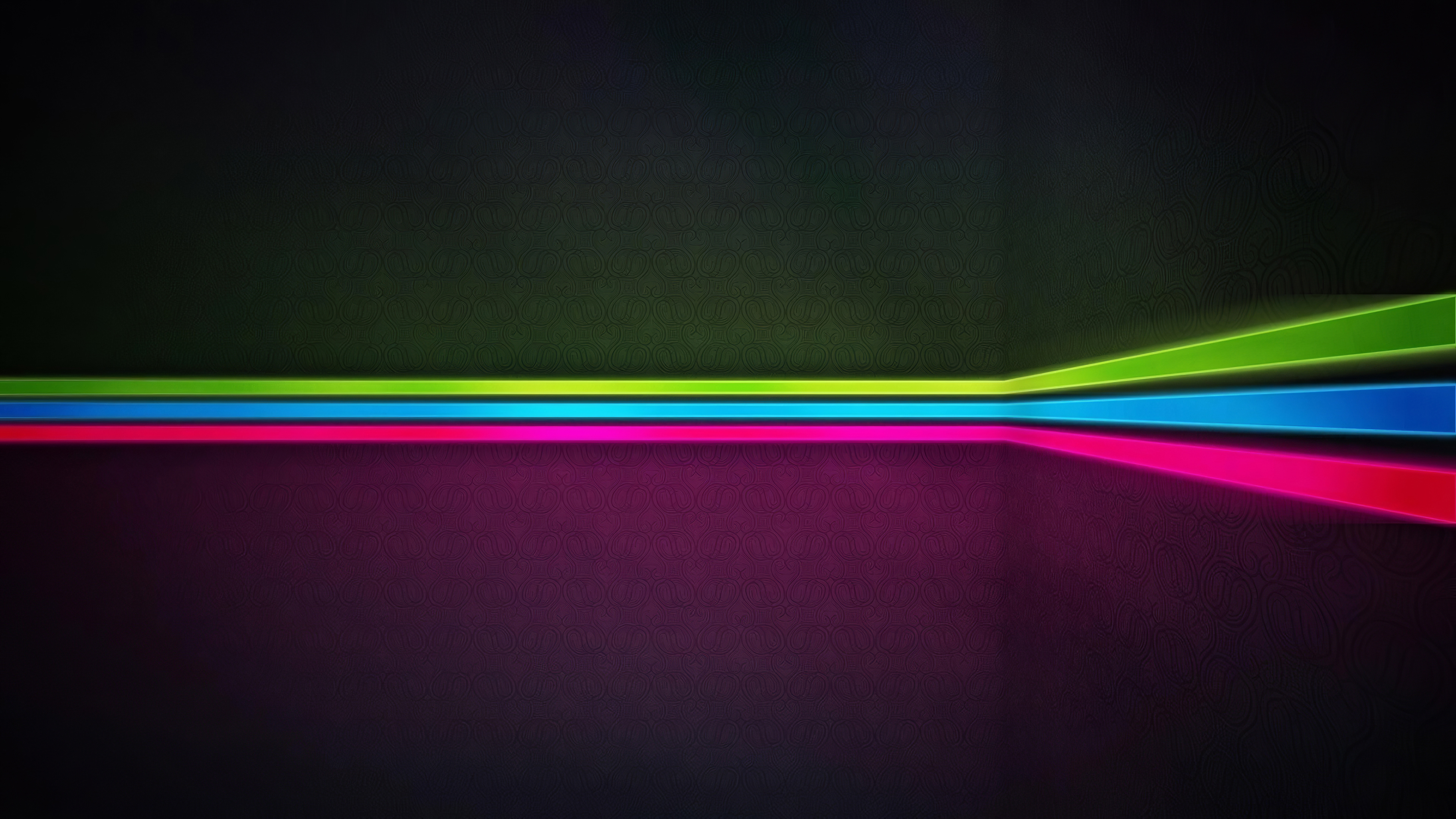Баннер для ютуба 2560 х 1440. Разноцветные линии. Неоновые полосы. Неоновый фон. Абстракция полосы.