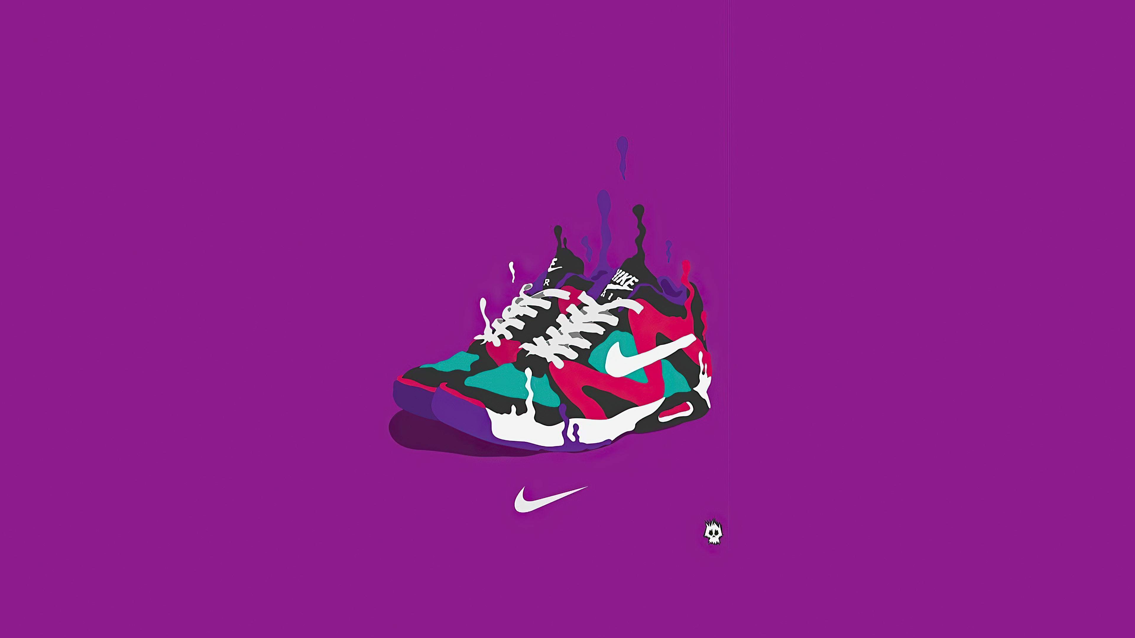 Just Do It Wallpaper 4K, Black background, 8K, Nike