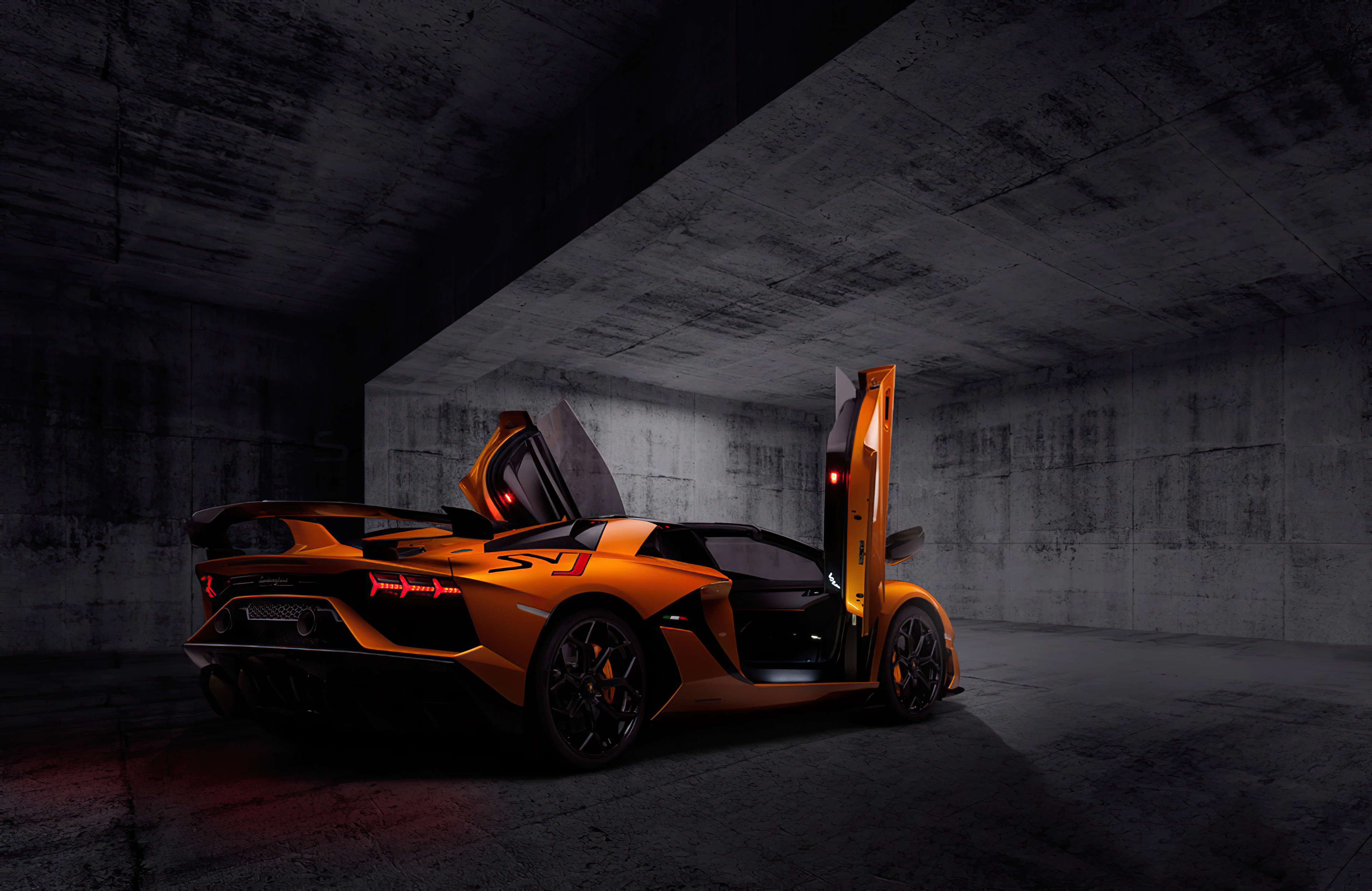 Orange Lamborghini Aventardor SVJ 4k, HD Cars, 4k Wallpapers, Images