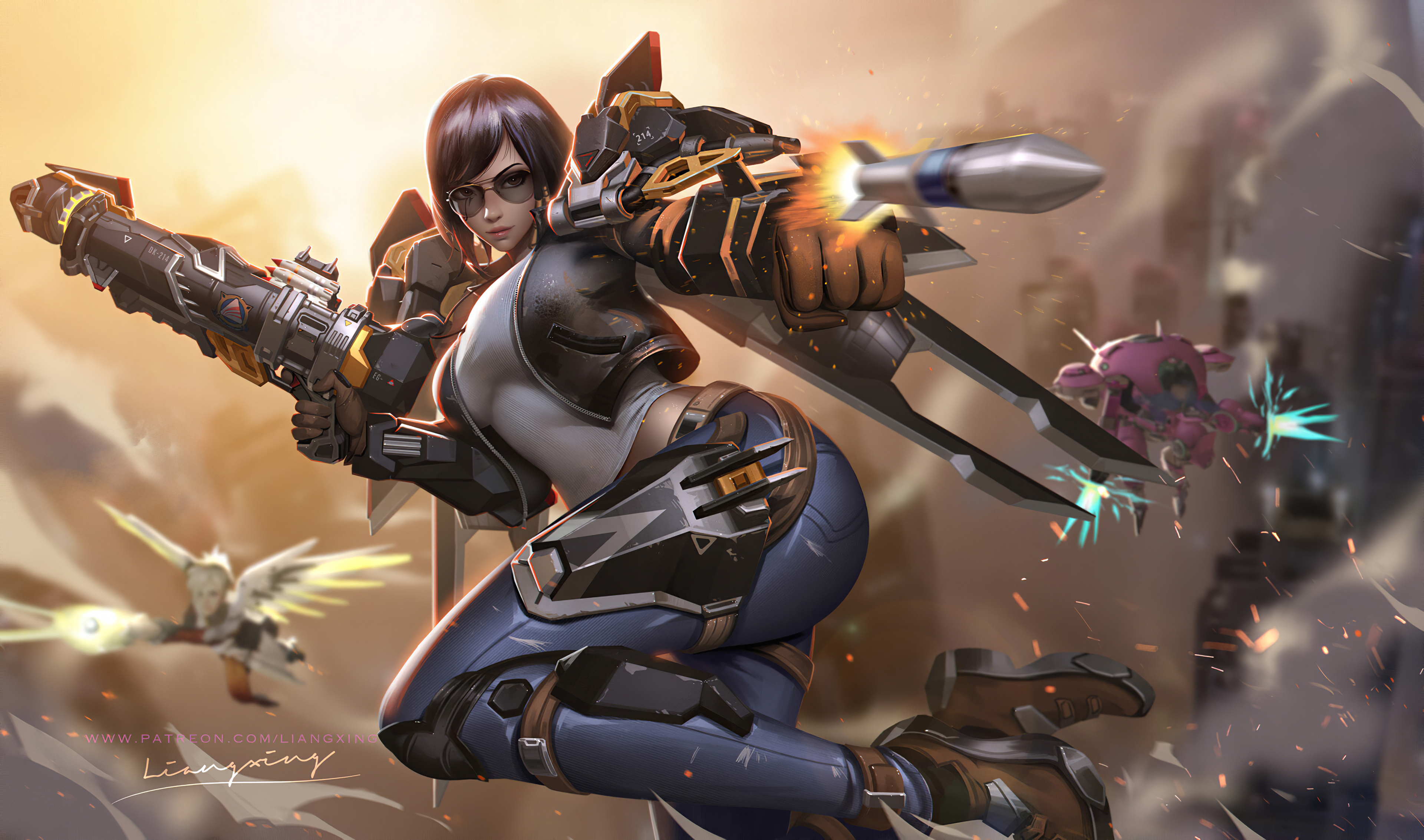 1920x1080 Pharah Overwatch 4k Artwork Laptop Full HD 1080P HD 4k Wallpapers,  Images, Backgrounds, Photos and Pictures