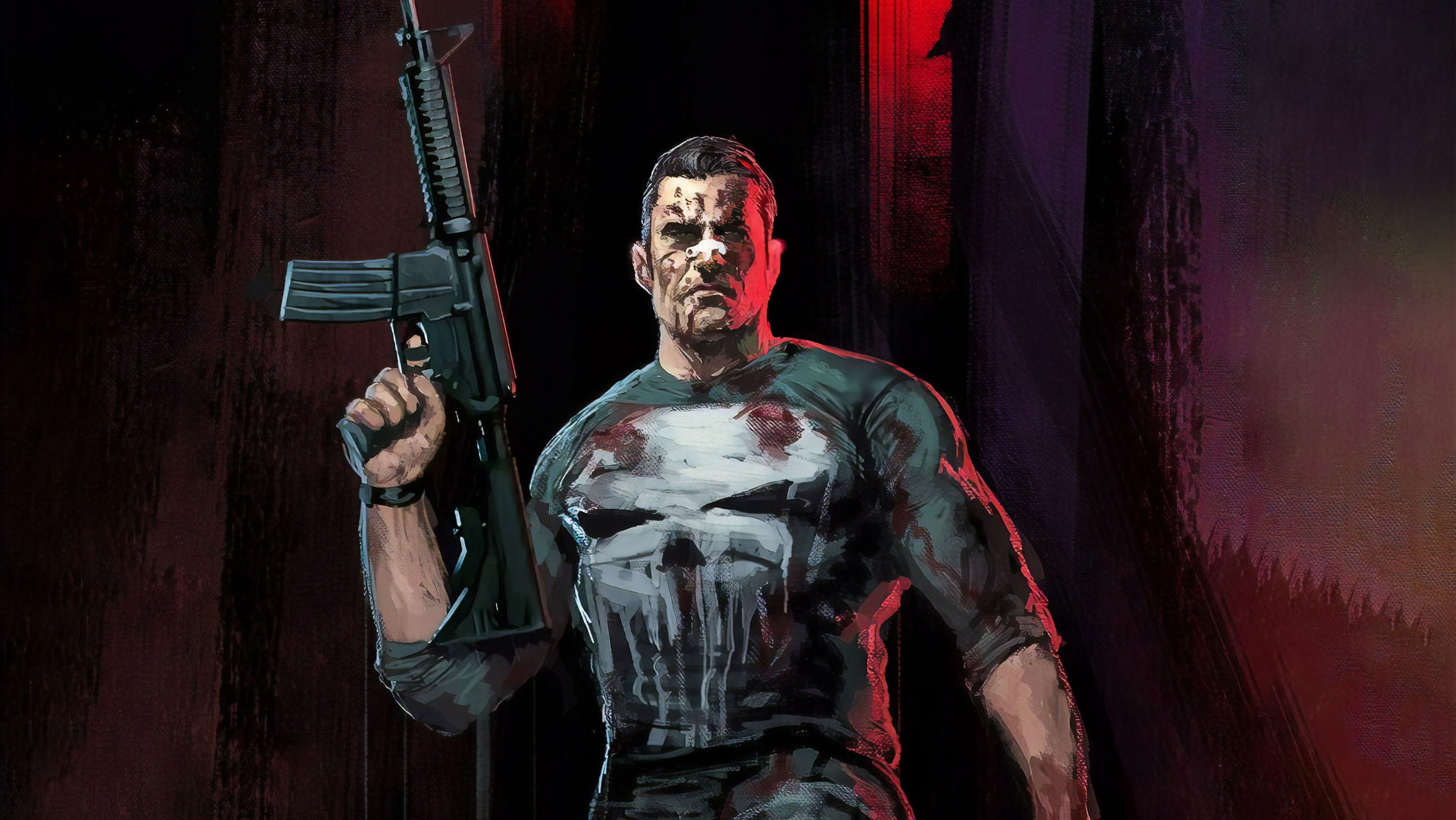 Punisher Guns Marvel Anti Hero 4K Wallpaper #6.2152