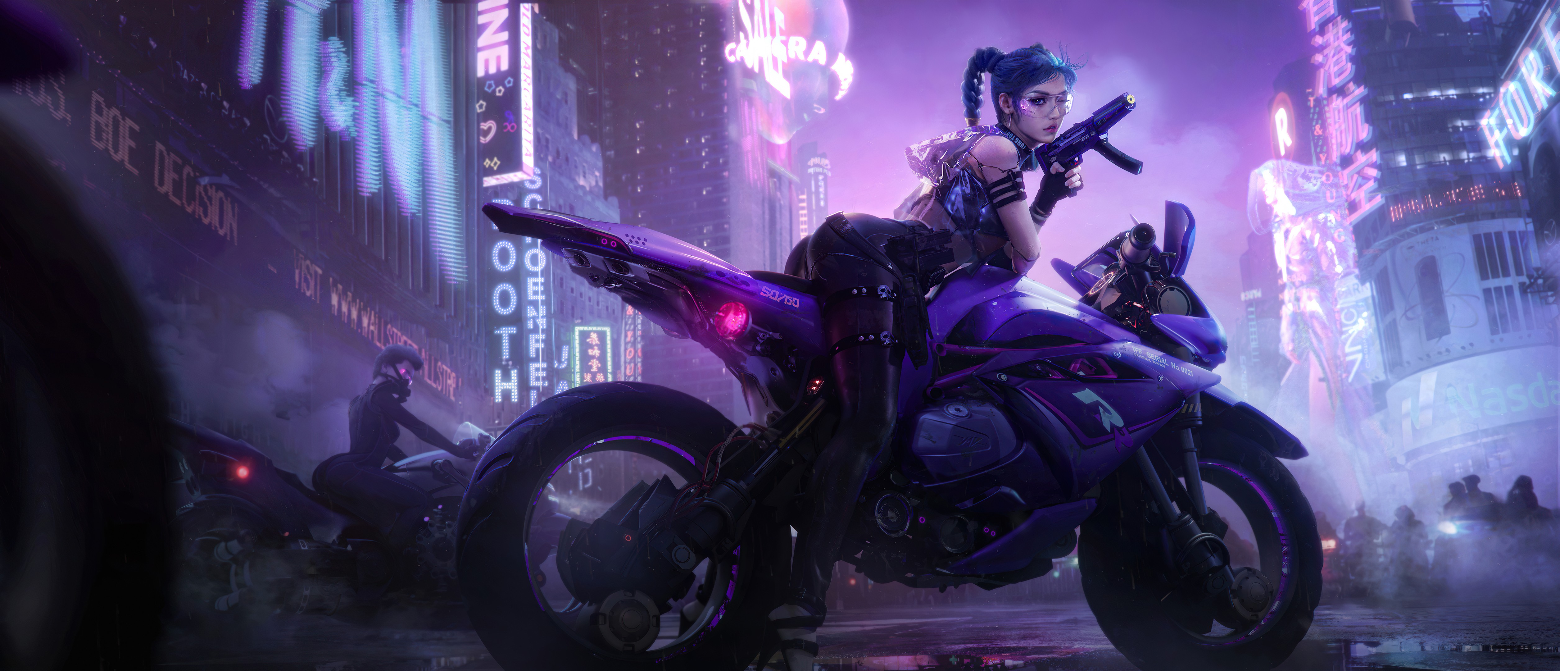 Sci Fi Cyberpunk 4k Ultra HD Wallpaper by Tian Zi