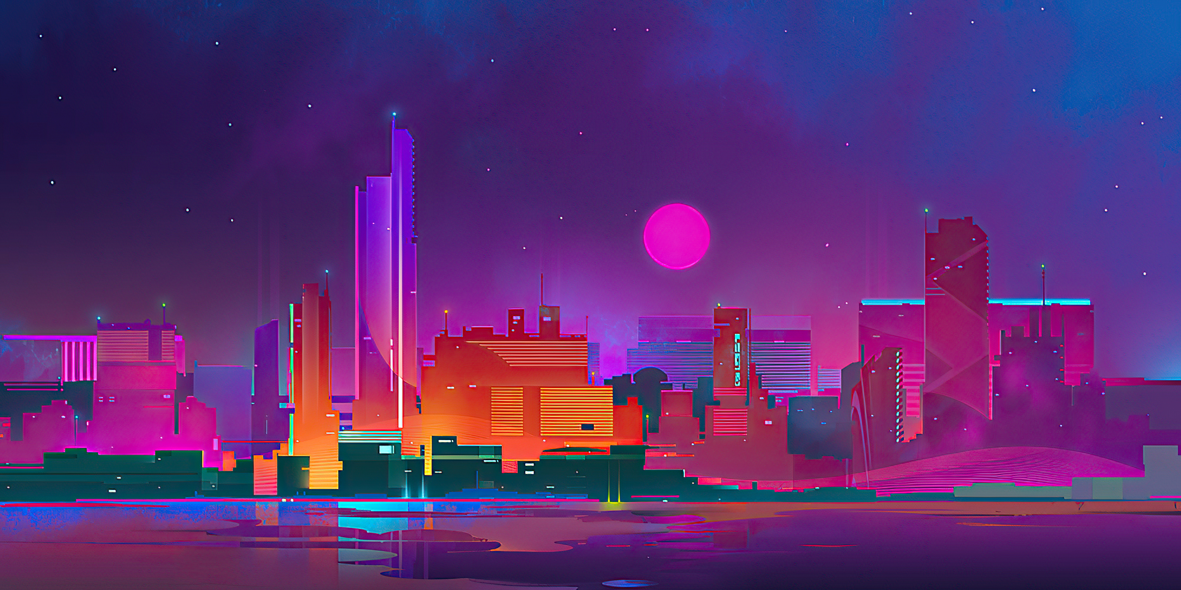 1920x1080 Purple City Laptop Full HD 1080P HD 4k Wallpapers, Images,  Backgrounds, Photos and Pictures