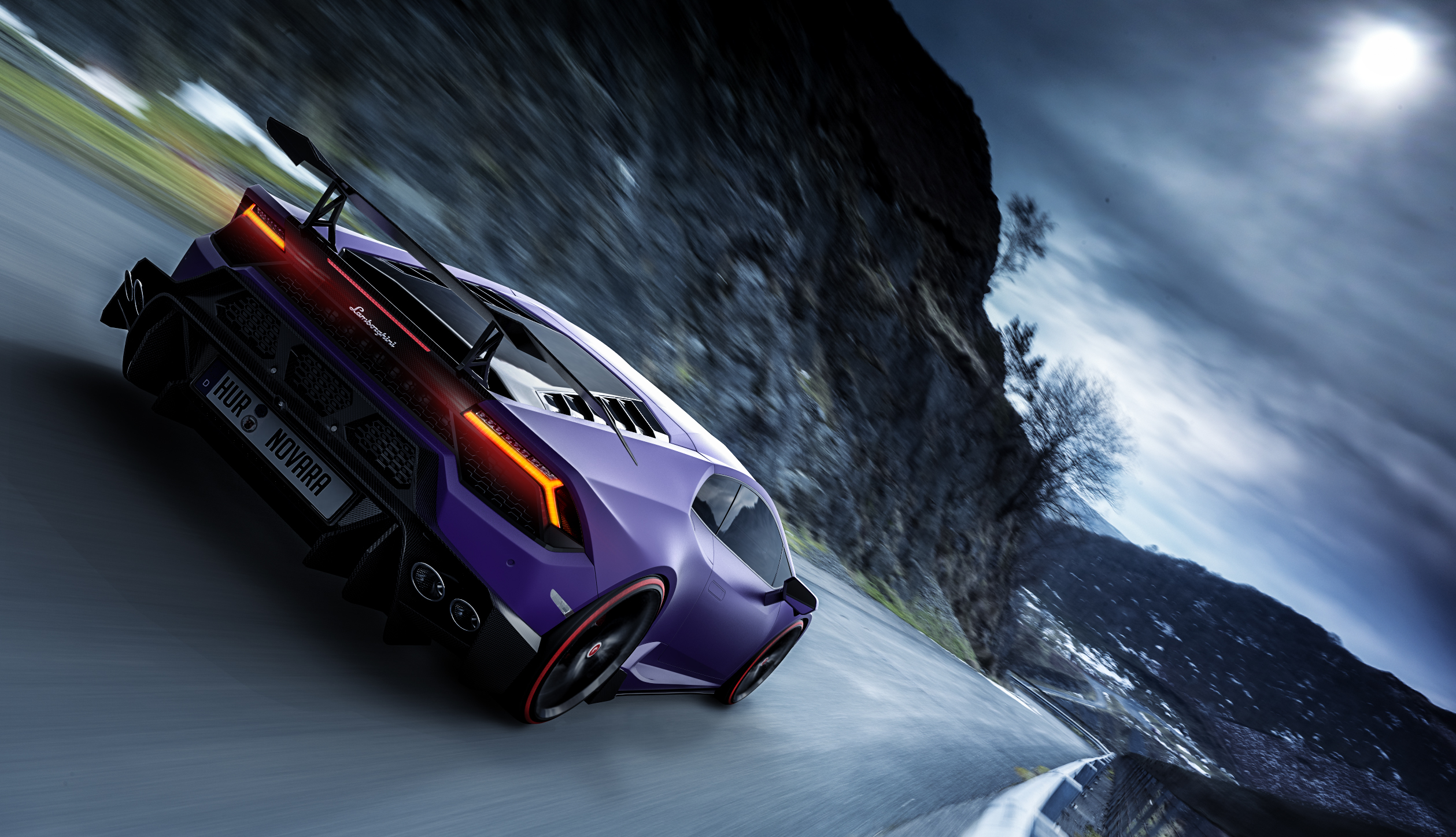 Purple Lamborghini Rear, HD Cars, 4k Wallpapers, Images, Backgrounds