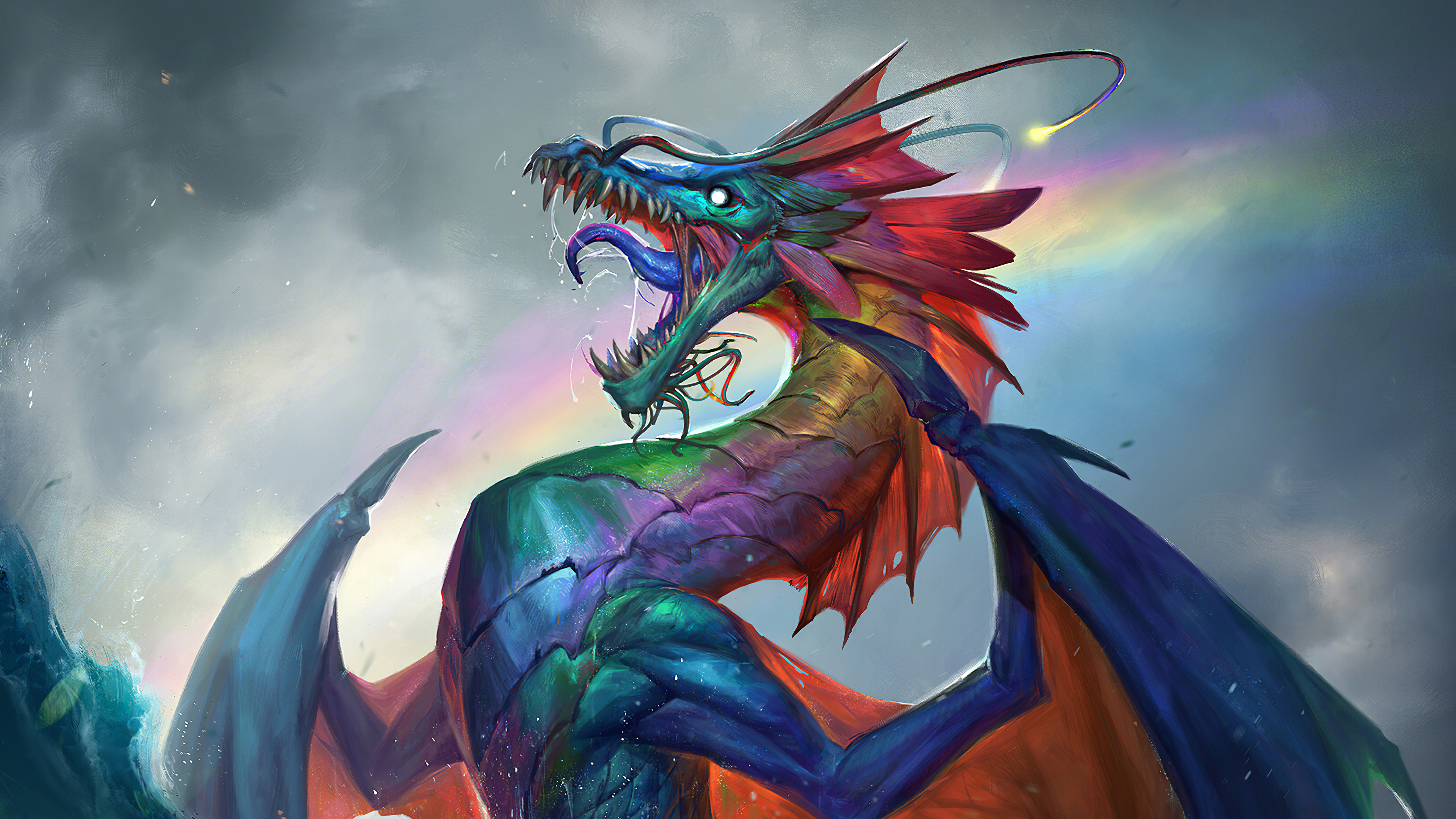 Rainbow Dragon 4k, HD Artist, 4k Wallpapers, Images, Backgrounds, Photos  and Pictures