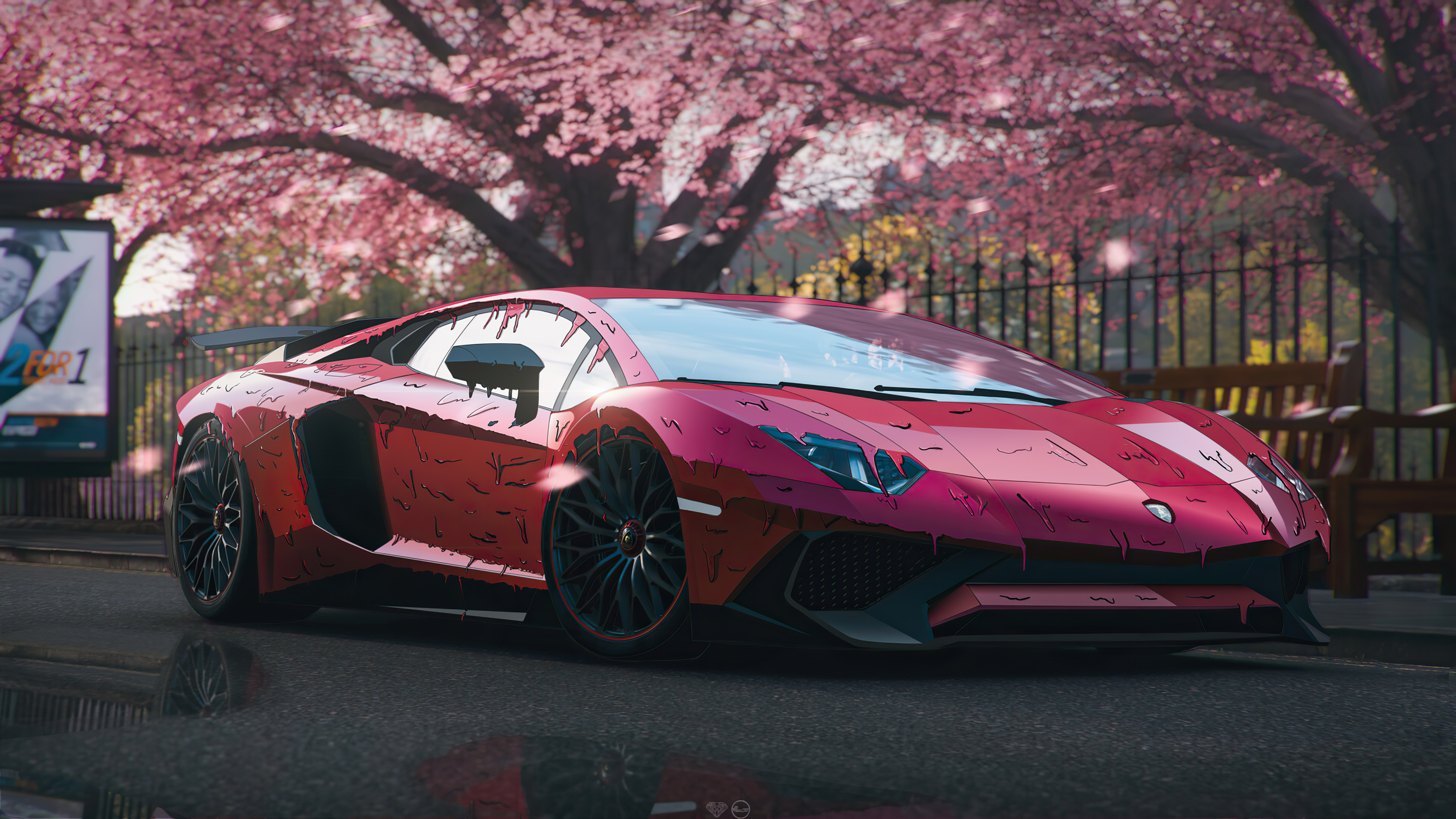 1920x1080 Red Candy Paint Lamborghini Aventador 4k Laptop Full HD 1080P