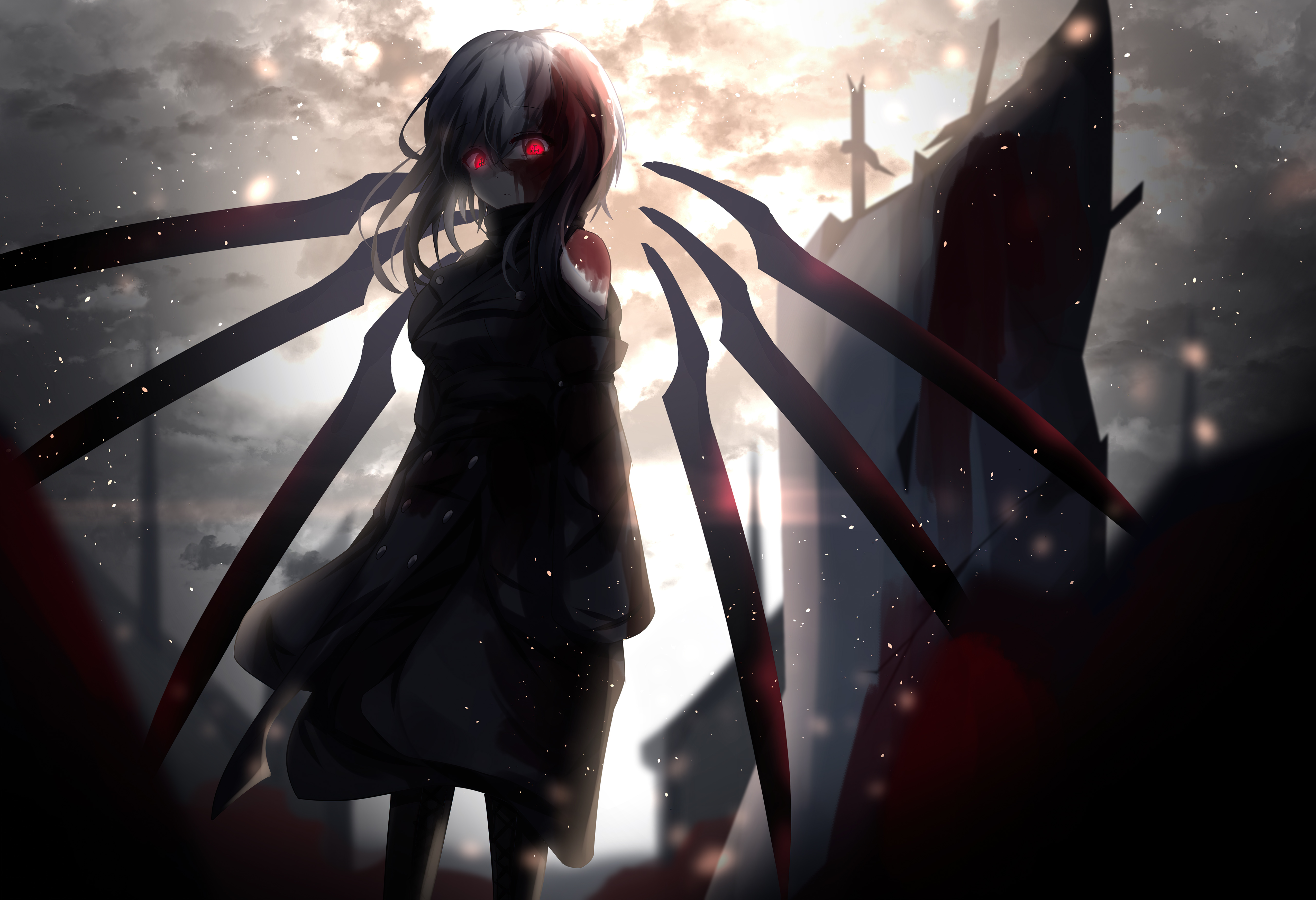 Character digital wallpaper minimalism red eyes anime boys HD wallpaper   Wallpaper Flare