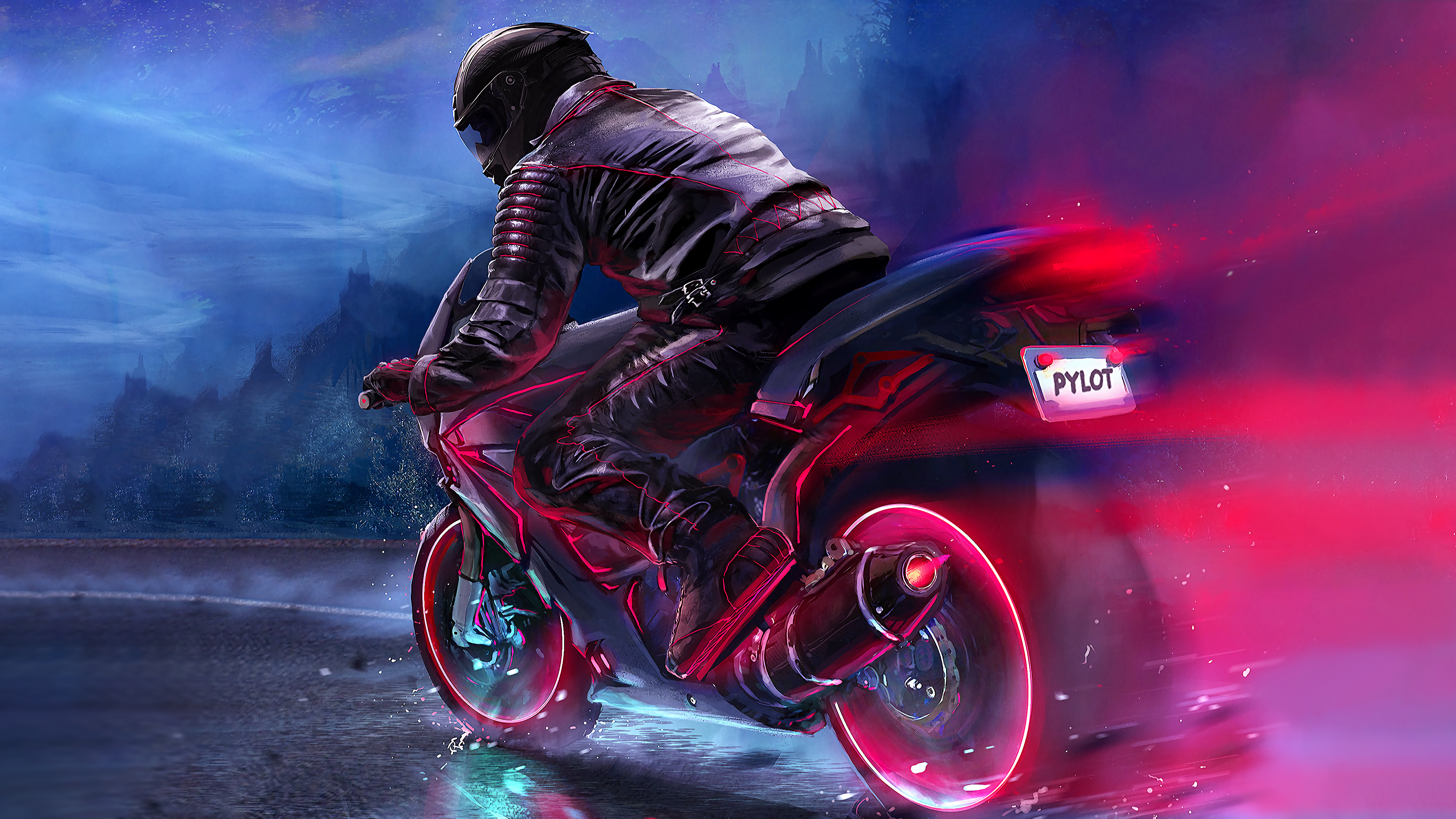 Retro Bike Rider 4k, HD Artist, 4k Wallpapers, Images, Backgrounds