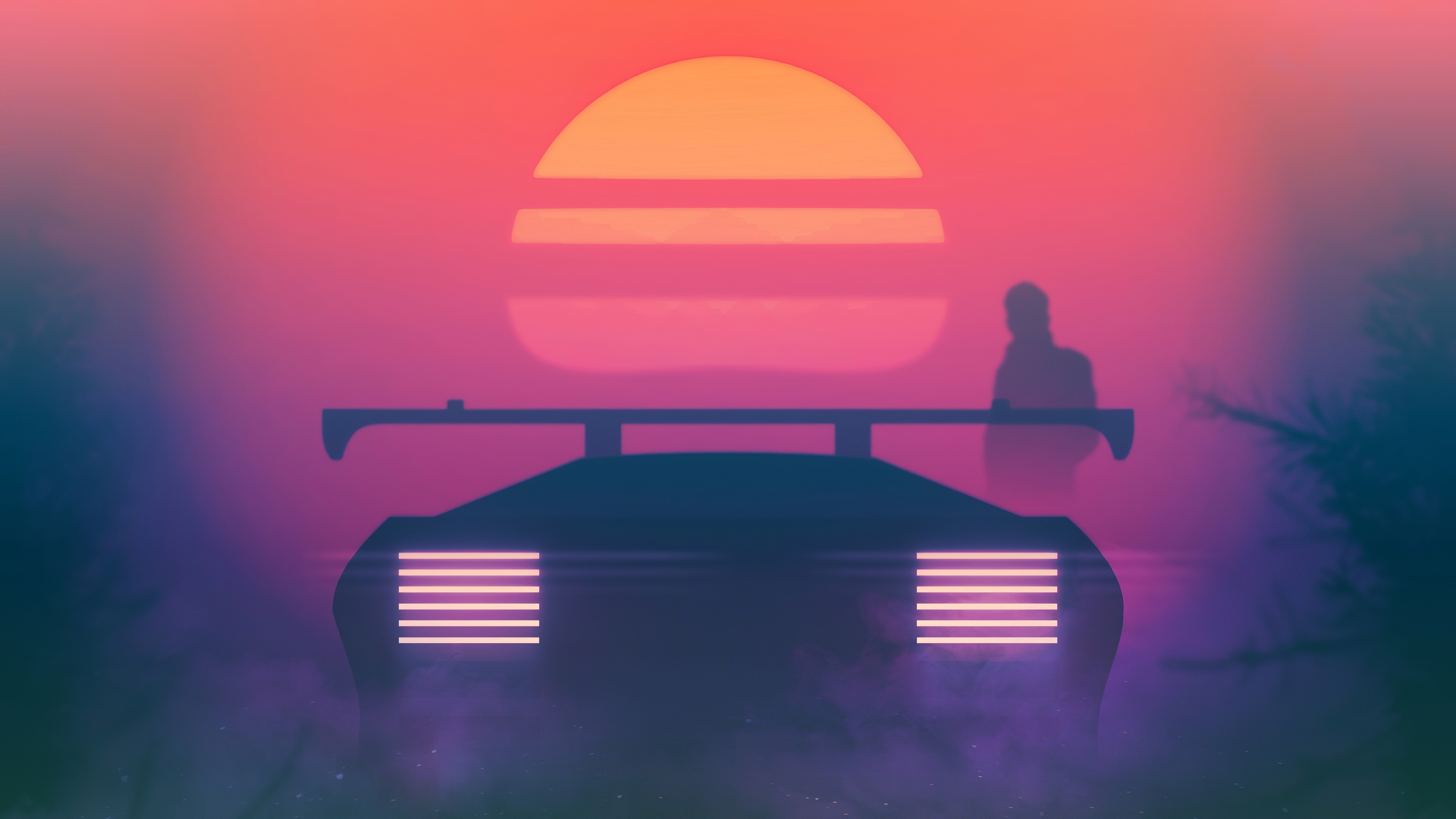 Synthwave обои на пк