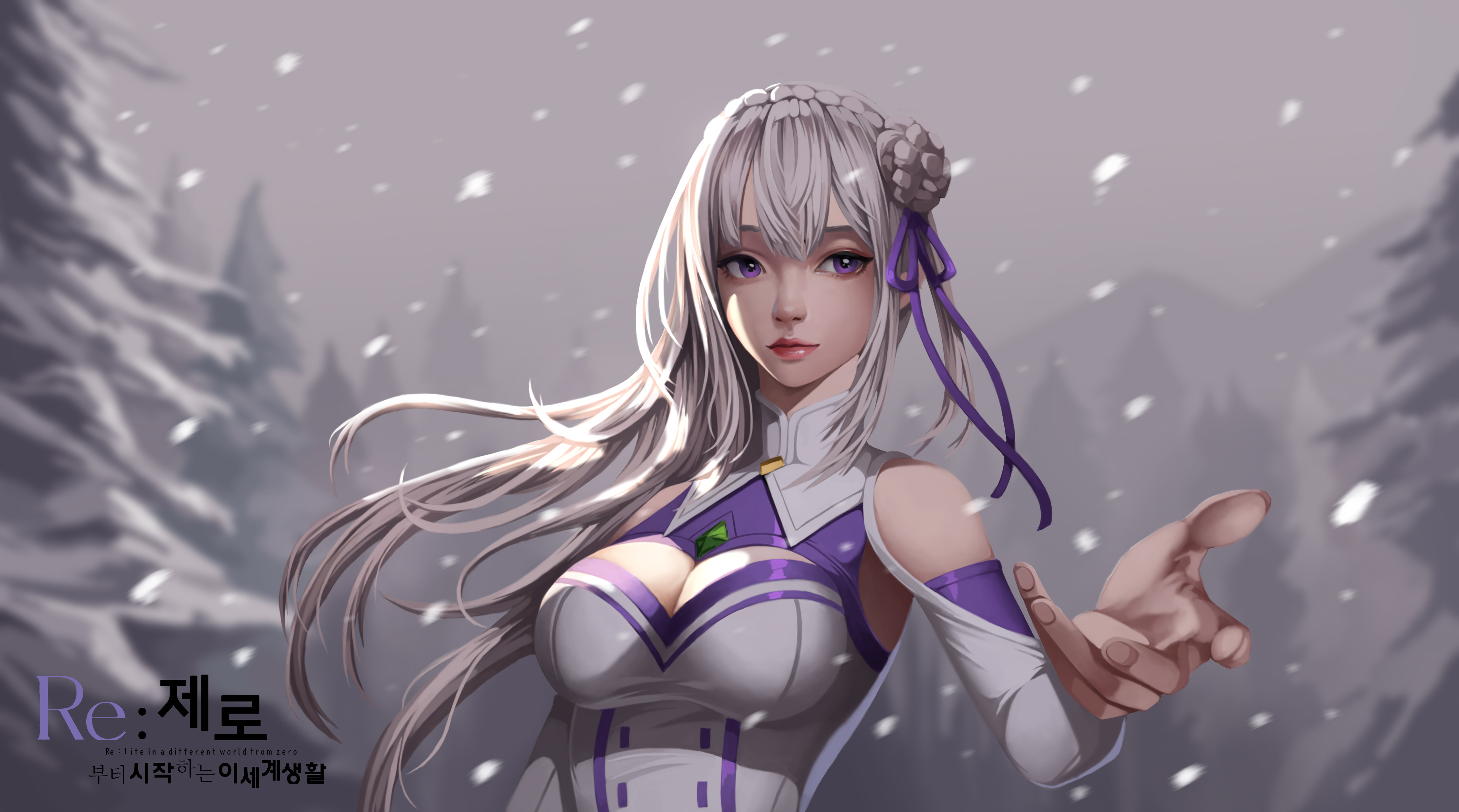 Rezero Emilia Fanart 4k Hd Artist 4k Wallpapers Images Backgrounds Photos And Pictures