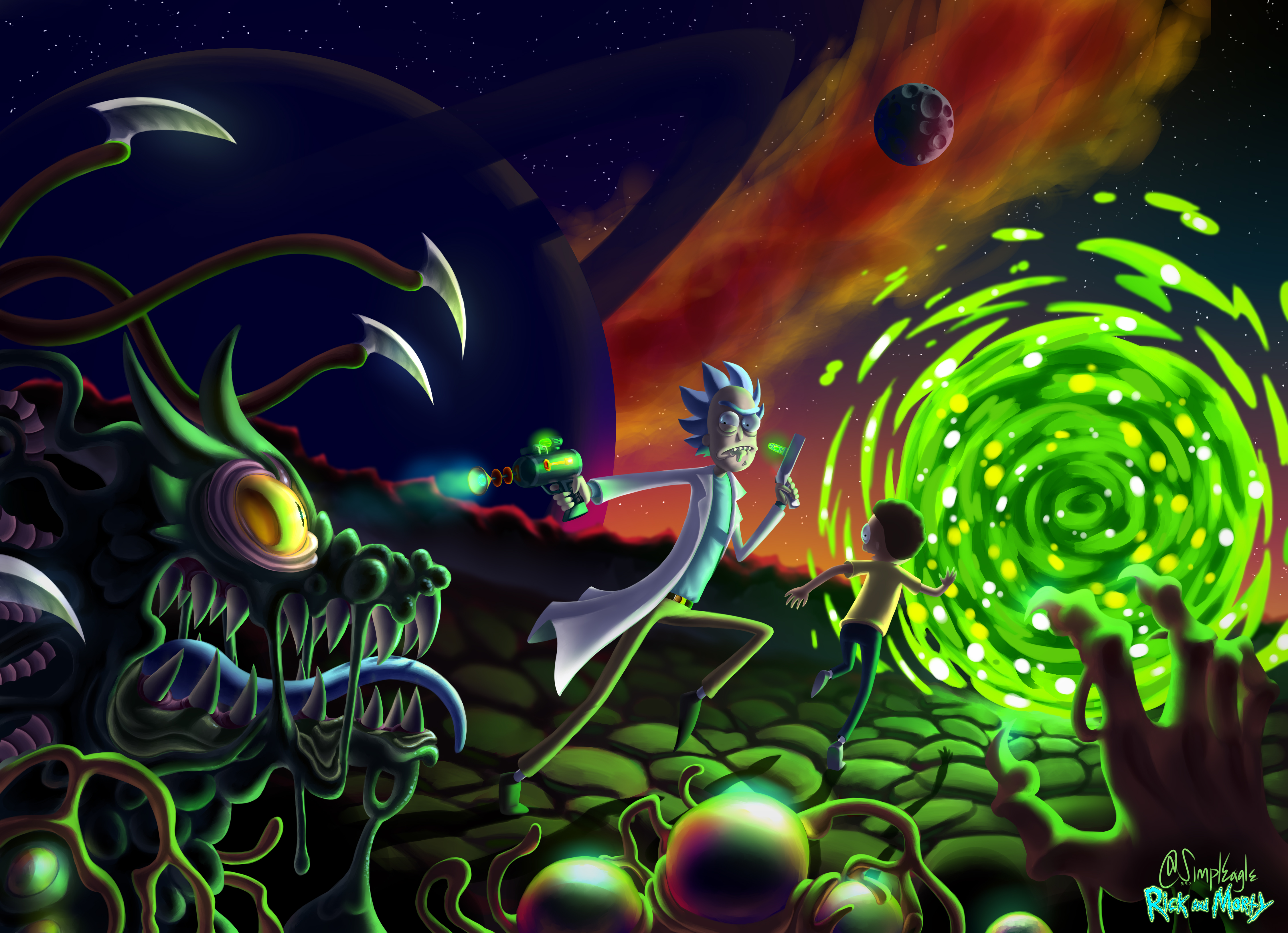 Rick And Morty K Fan Art Wallpaper Hd Tv Shows Wallpapers K Wallpapers Images Backgrounds