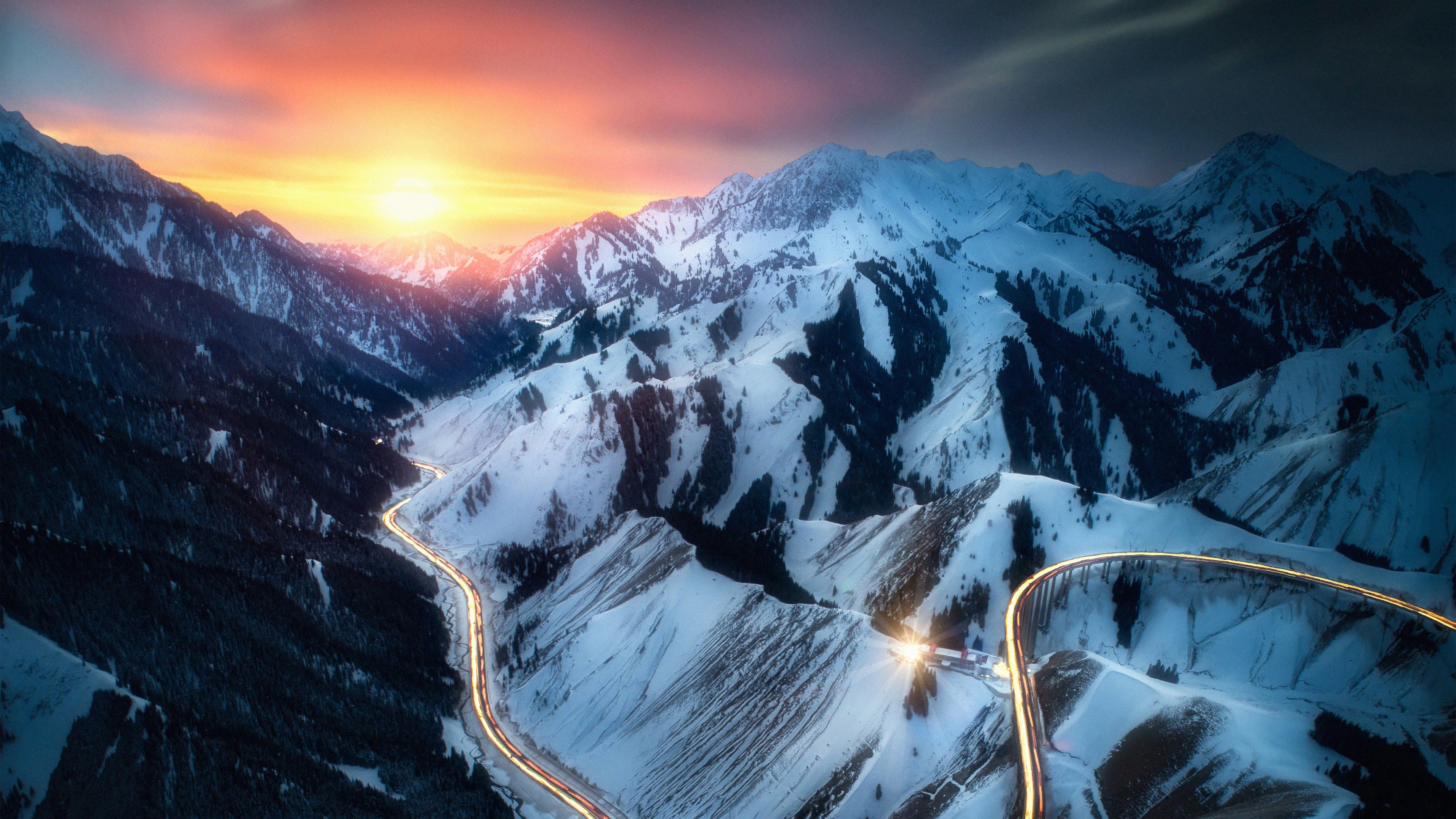 Road Snow Mountains Long Exposure 4k, HD Nature, 4k Wallpapers, Images,  Backgrounds, Photos and Pictures