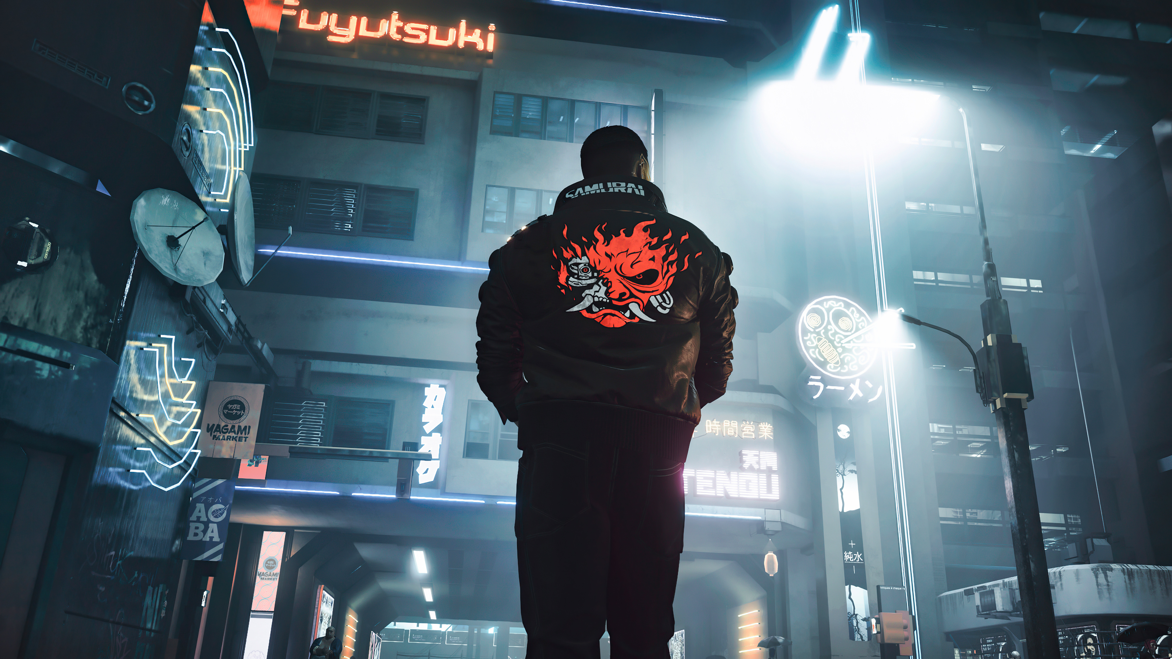 Download Black Samurai Jacket Cyberpunk 2077 Iphone Wallpaper  Wallpapers com