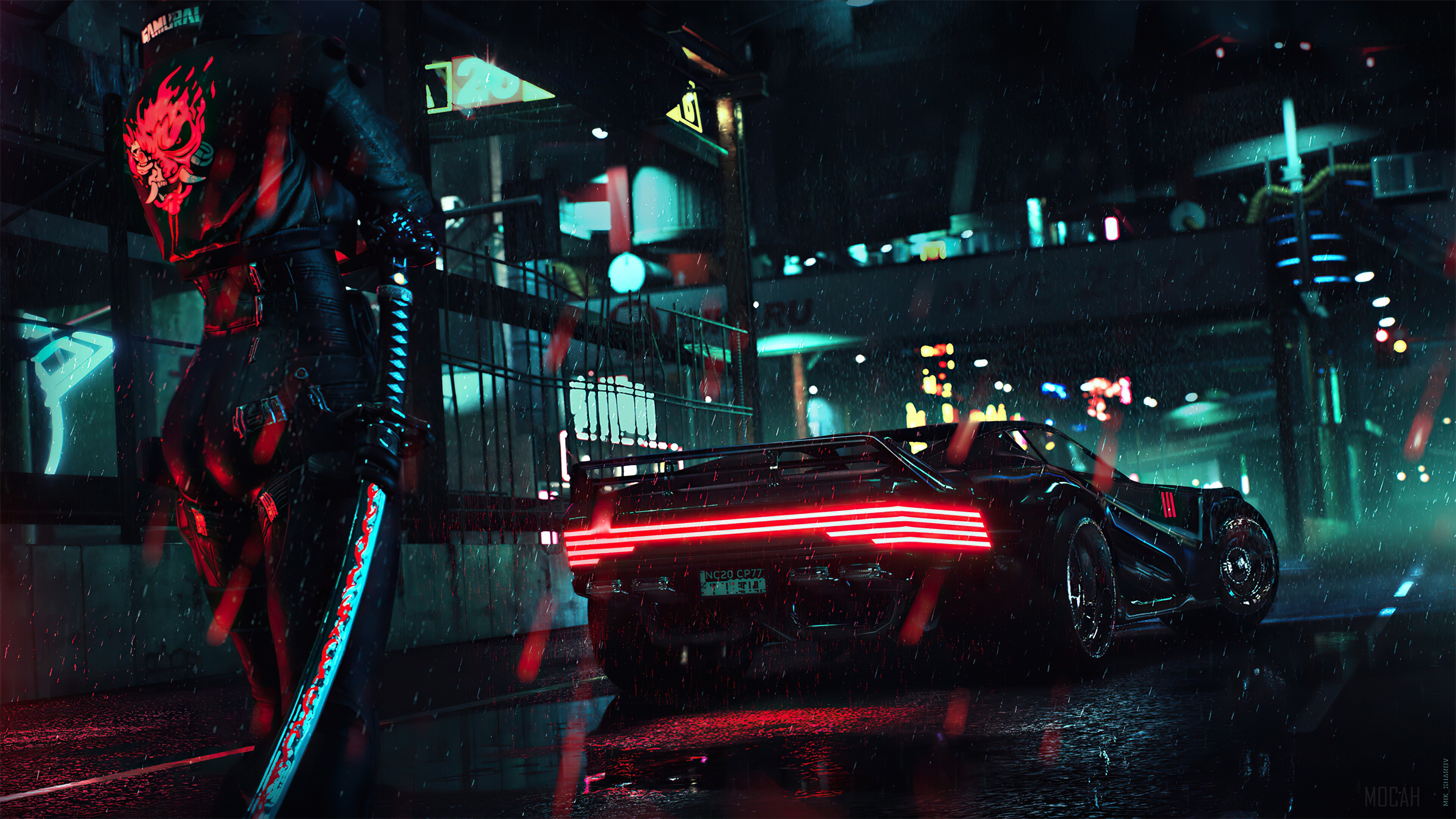 2560x1440 Samurai Sword Girl Cyberpunk 2077 1440P Resolution ,HD 4k