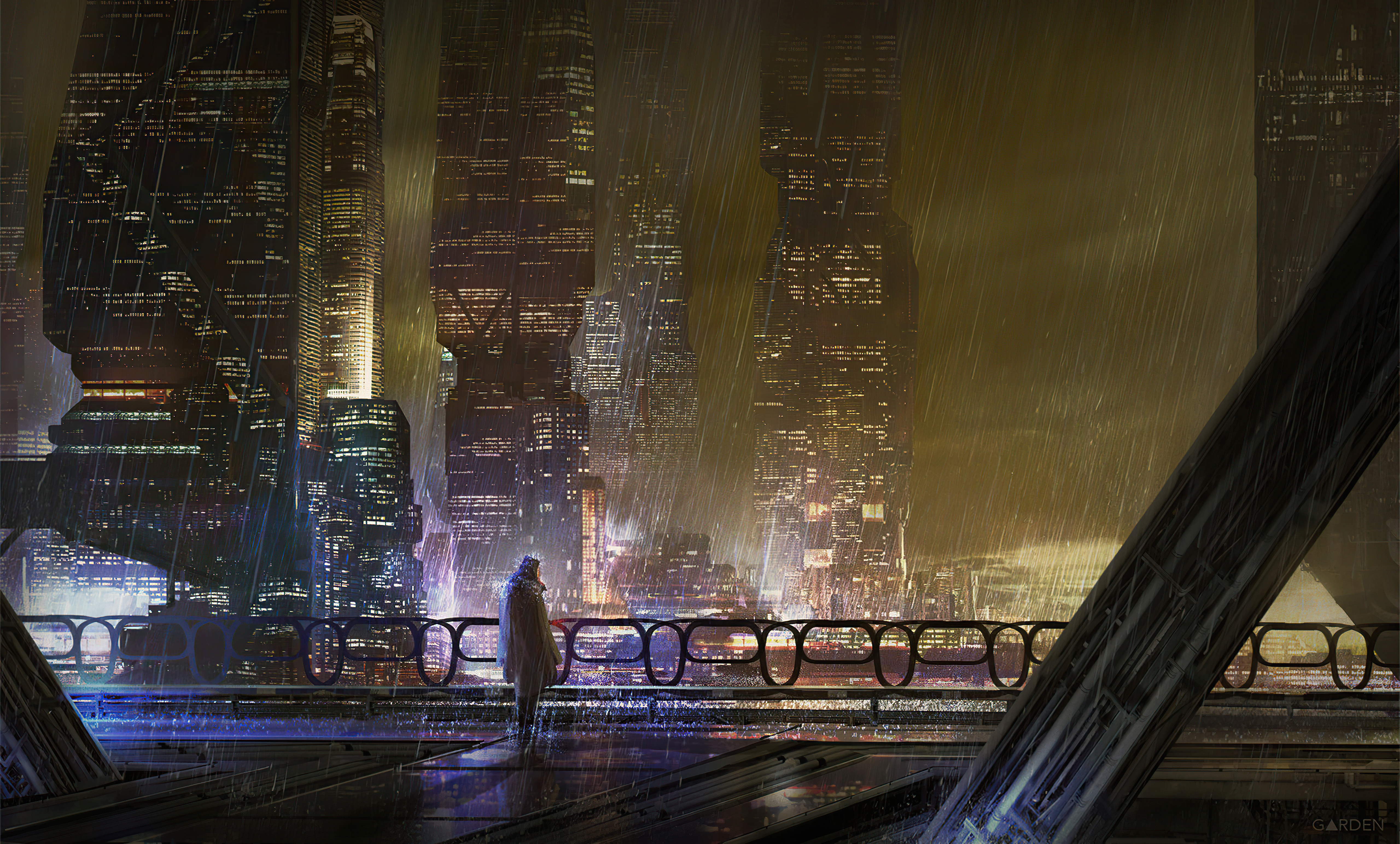Scifi City Rain 5k, HD Artist, 4k Wallpapers, Images, Backgrounds, Photos  and Pictures