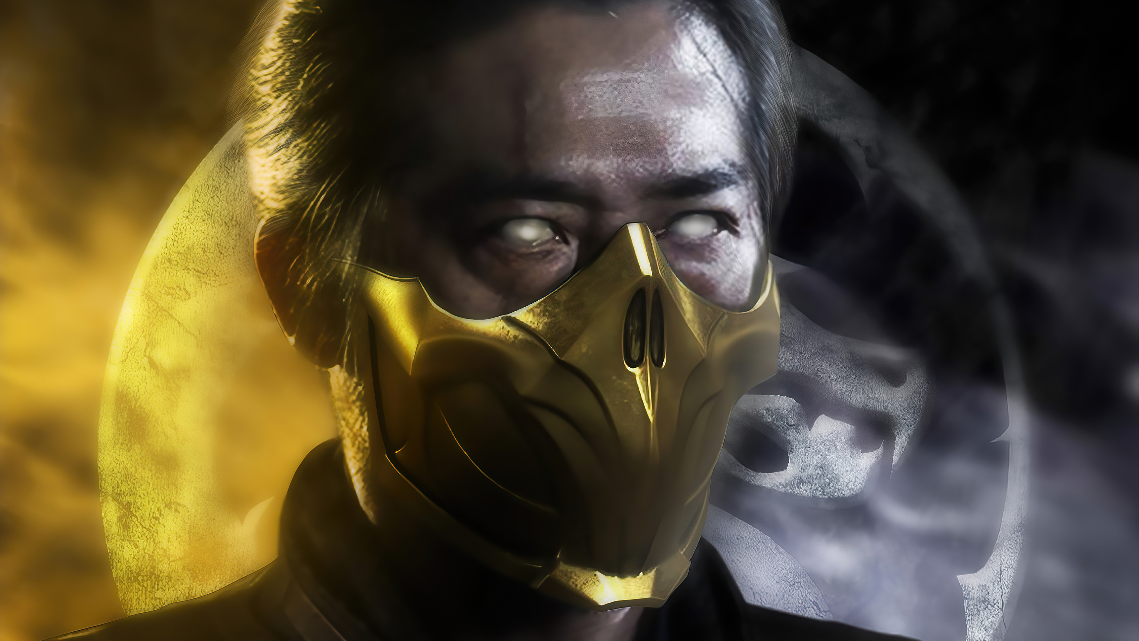 Scorpion Wallpaper 4K, Mortal Kombat, Artwork