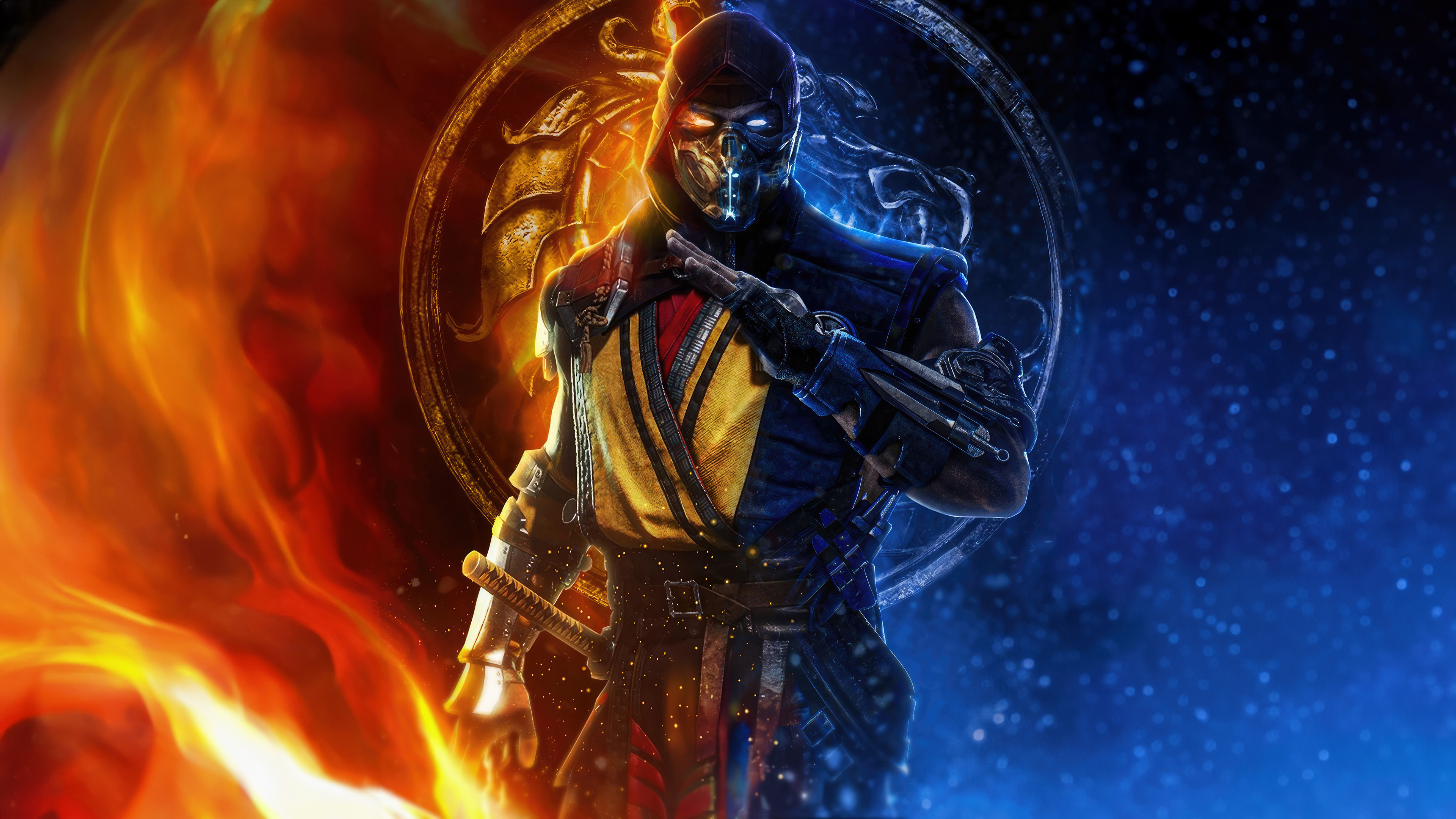 Wallpaper Mortal Kombat 11, Scorpion, Sub Zero - Wallpaperforu