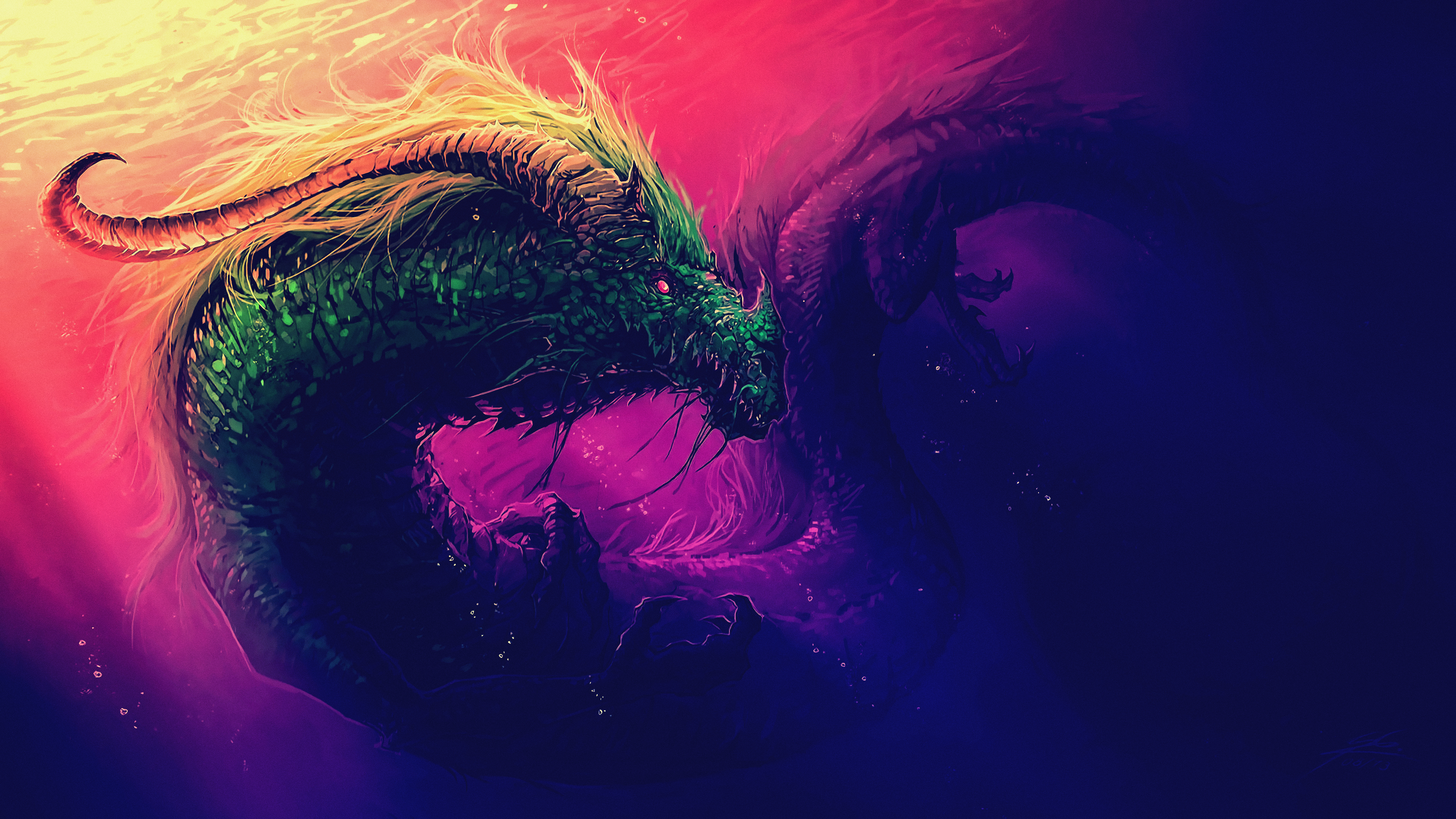 Sea Serpent Digital Art 4k Hd Artist 4k Wallpapers Images