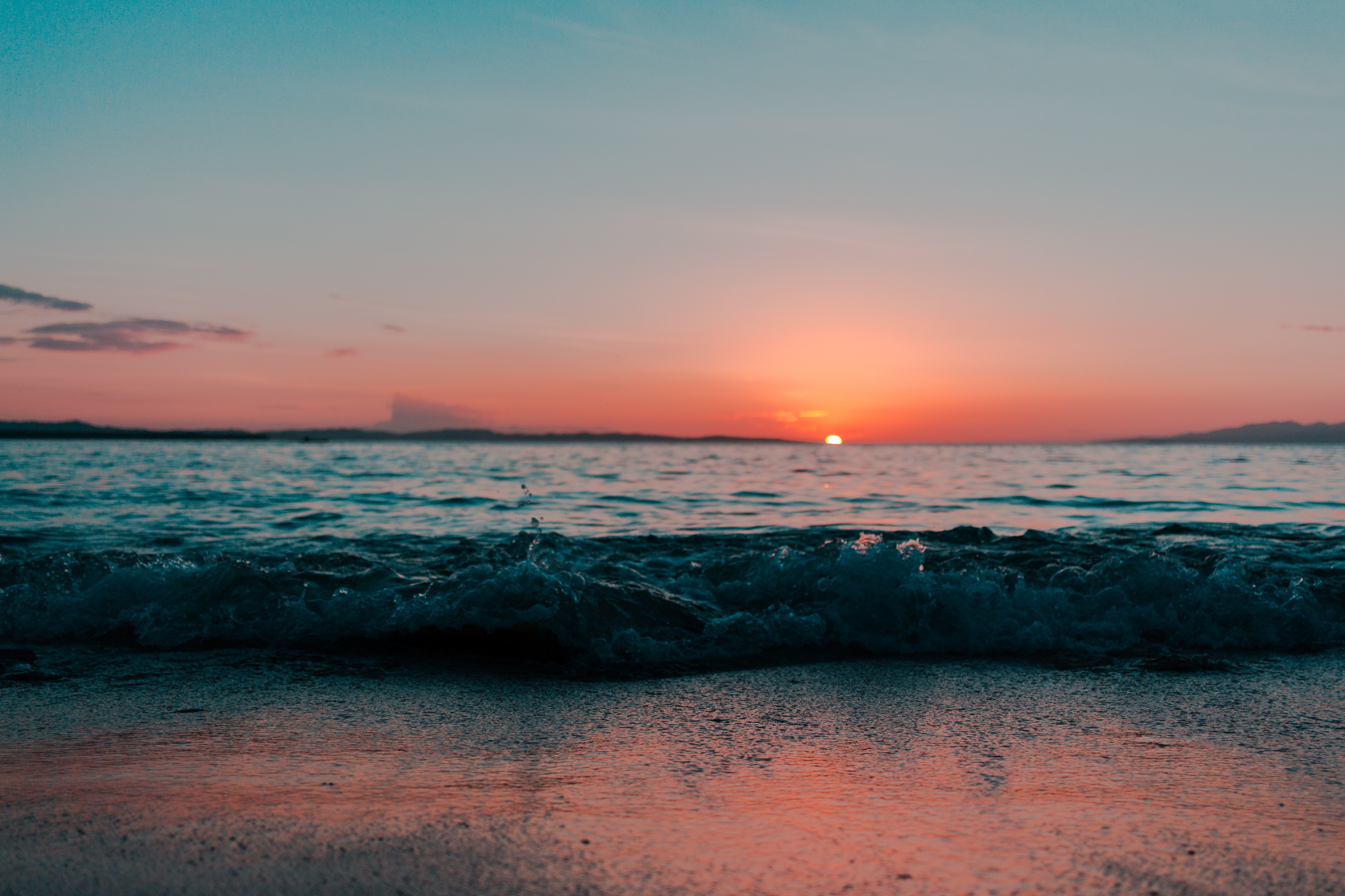 Sea Shore Ocean During Sunset, HD Nature, 4k Wallpapers