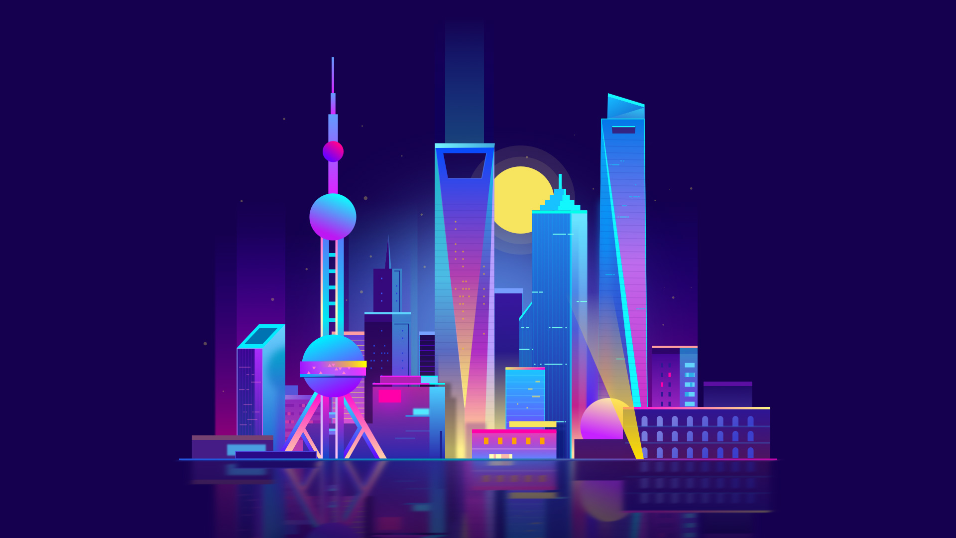 Shanghai City Hd Illustration Hd Artist 4k Wallpapers Images