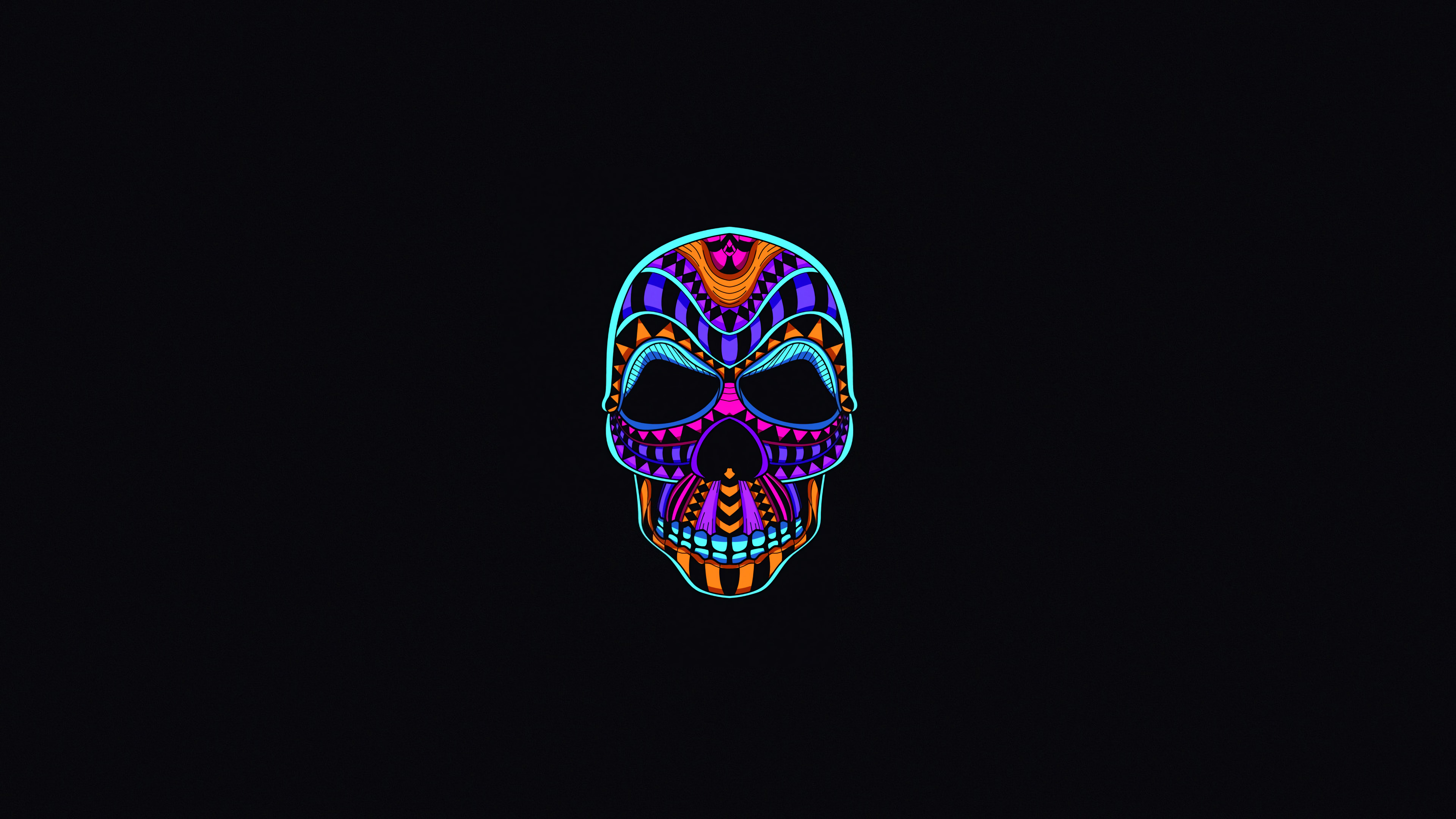 1366x768 Skull Dark Minimal 4k 1366x768 Resolution Hd 4k