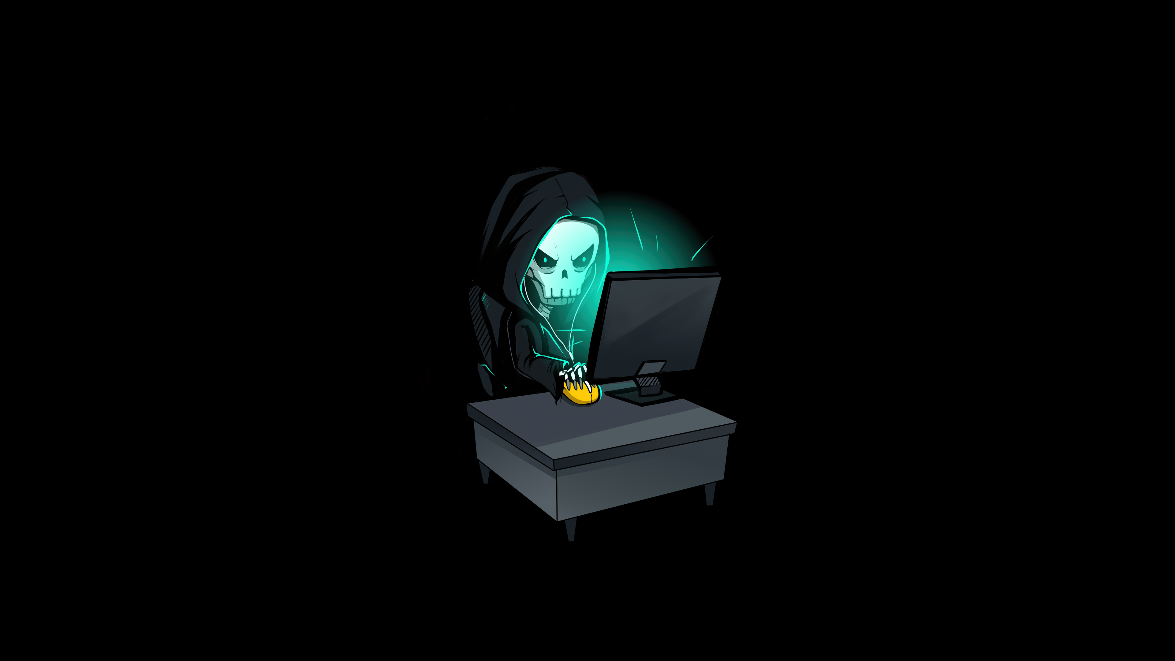 Skull Hacking Time 4k, HD Artist, 4k Wallpapers, Images, Backgrounds,  Photos and Pictures