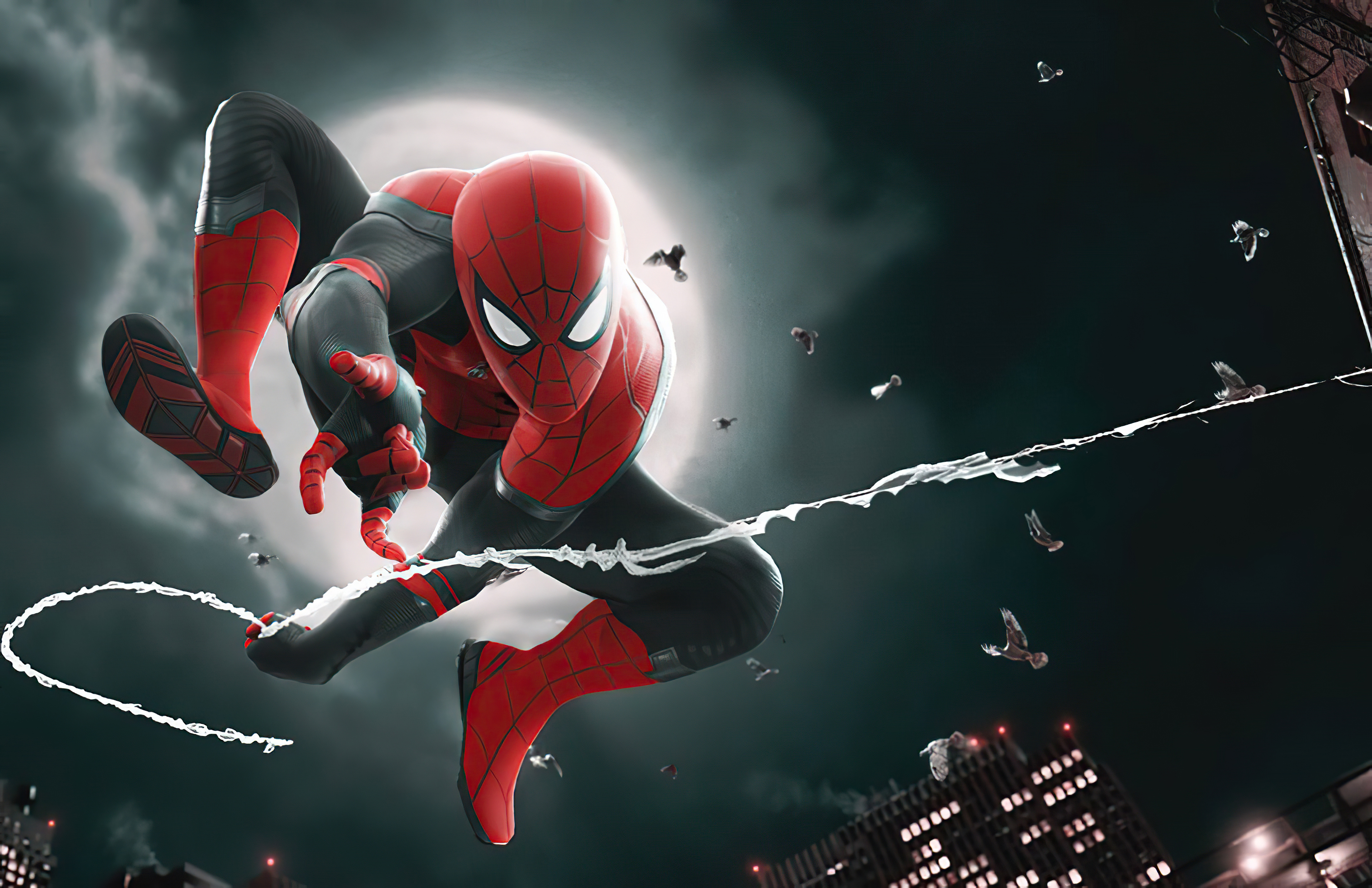 Spider Man Night 4K Wallpaper