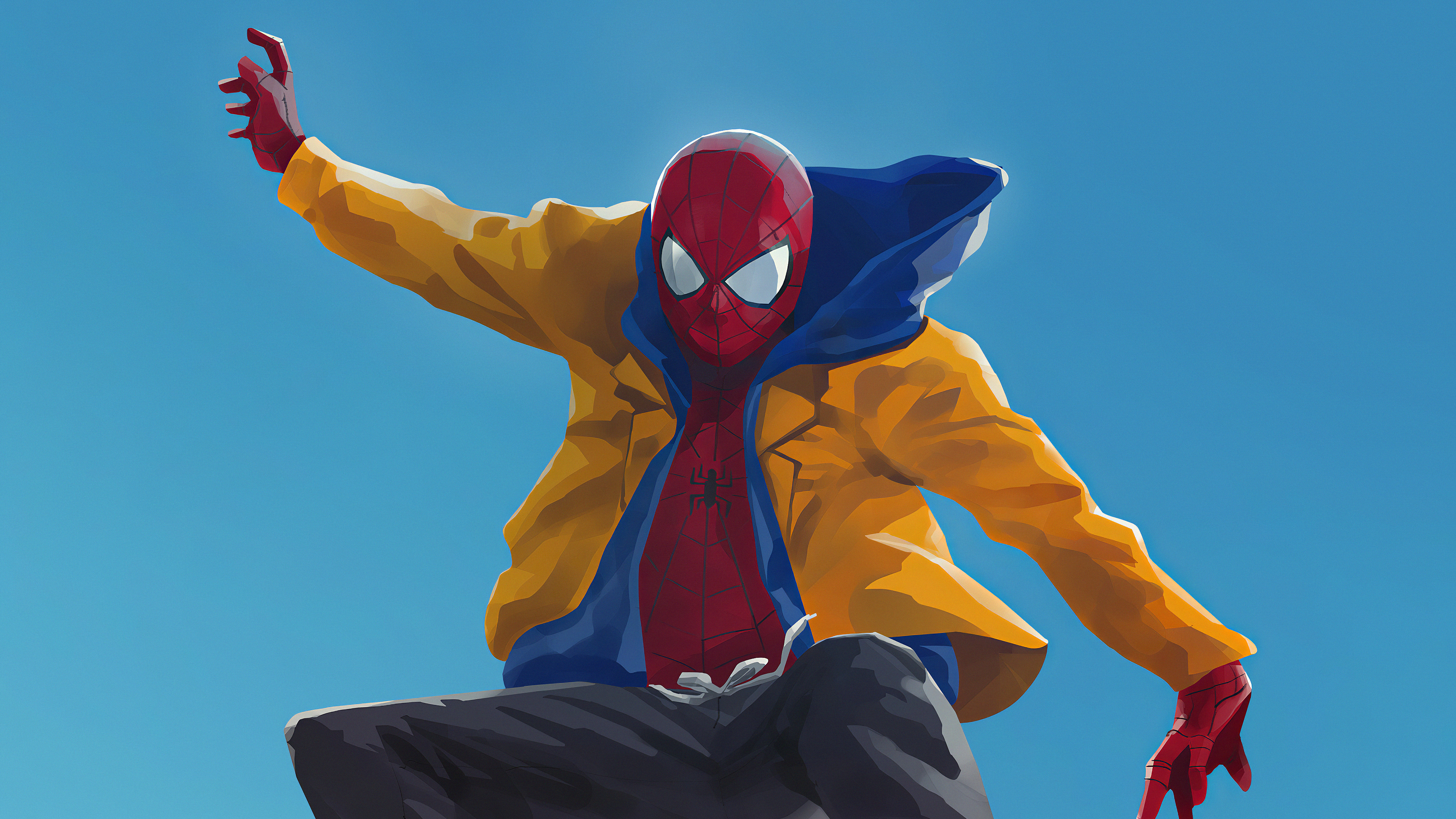 20. spider man with yellow jacket. 