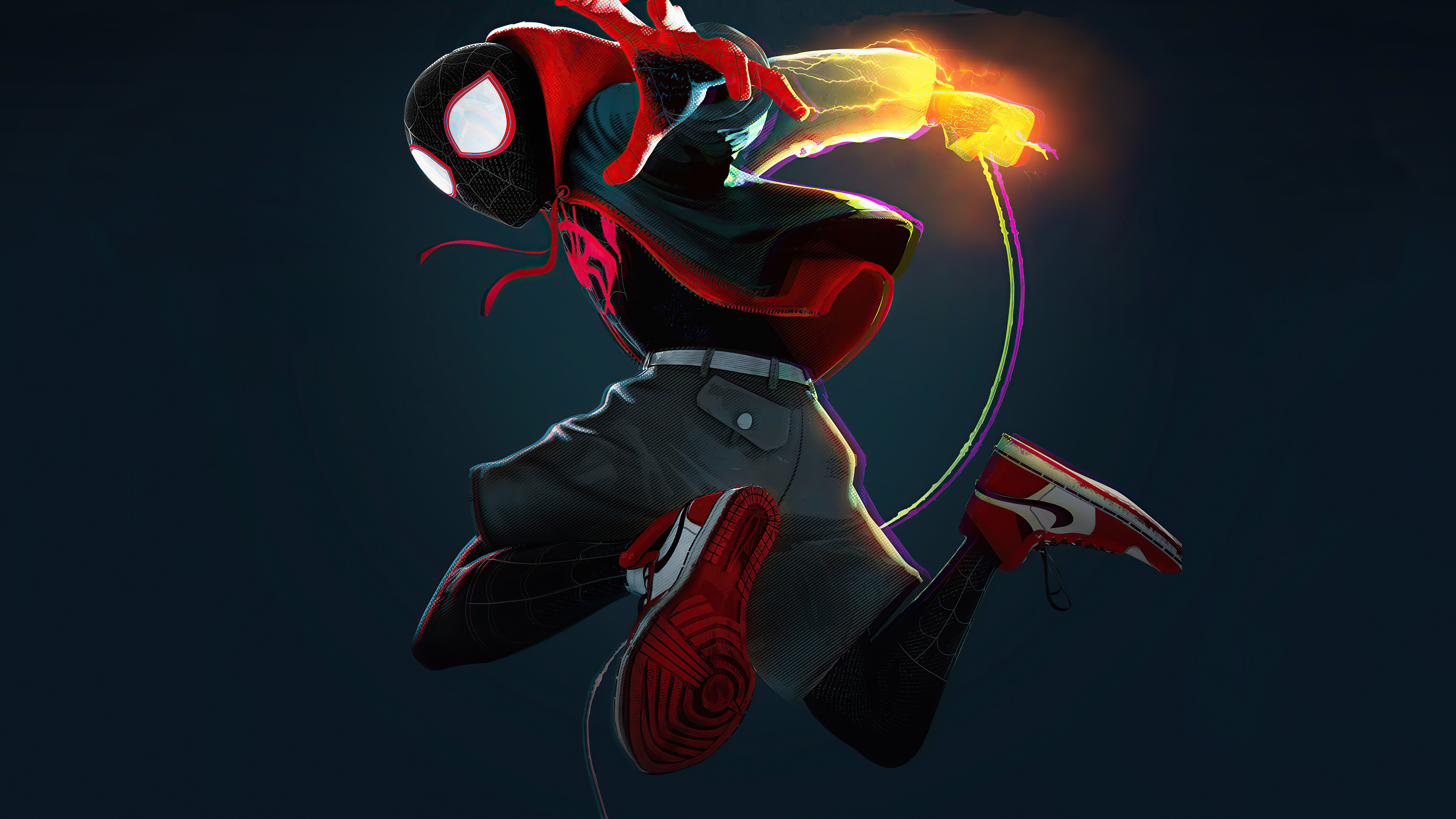 Spider Verse Miles Morales Cover 4k Wallpaper HD Superheroes Wallpapers 