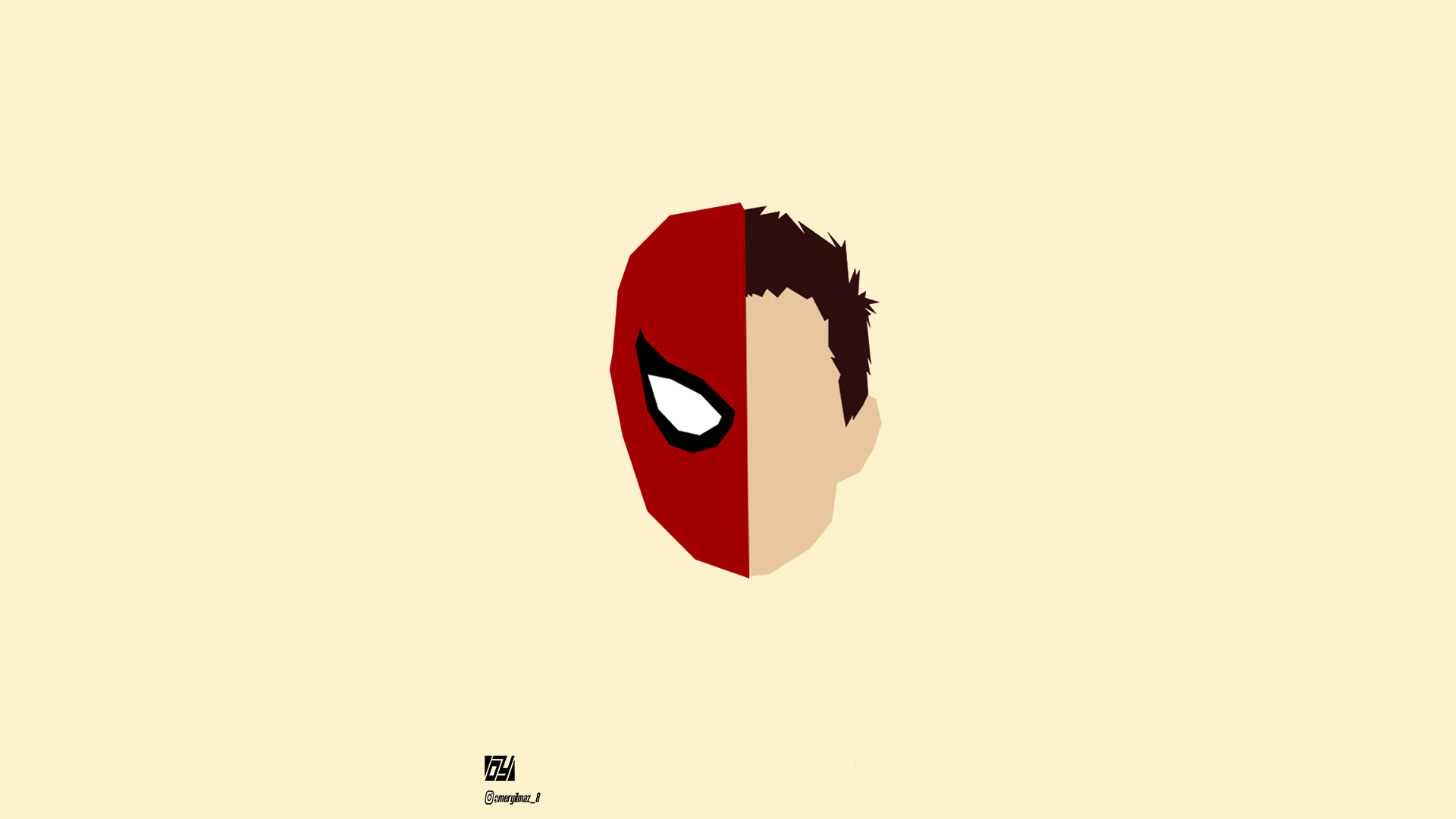 spiderman dark minimalist wallpaper