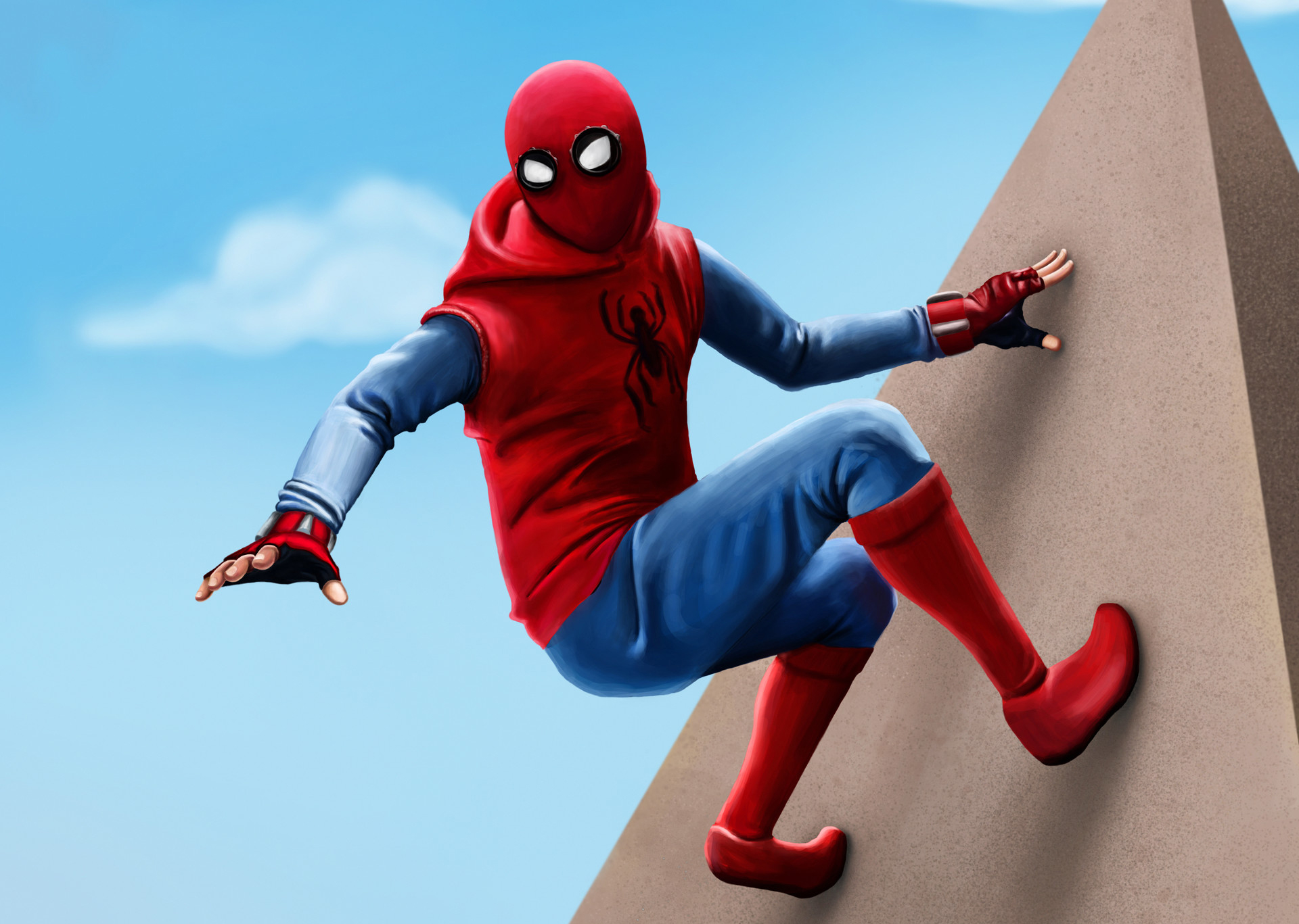 Spiderman Homecoming Suit Homemade Artwork Hd Superheroes 4k