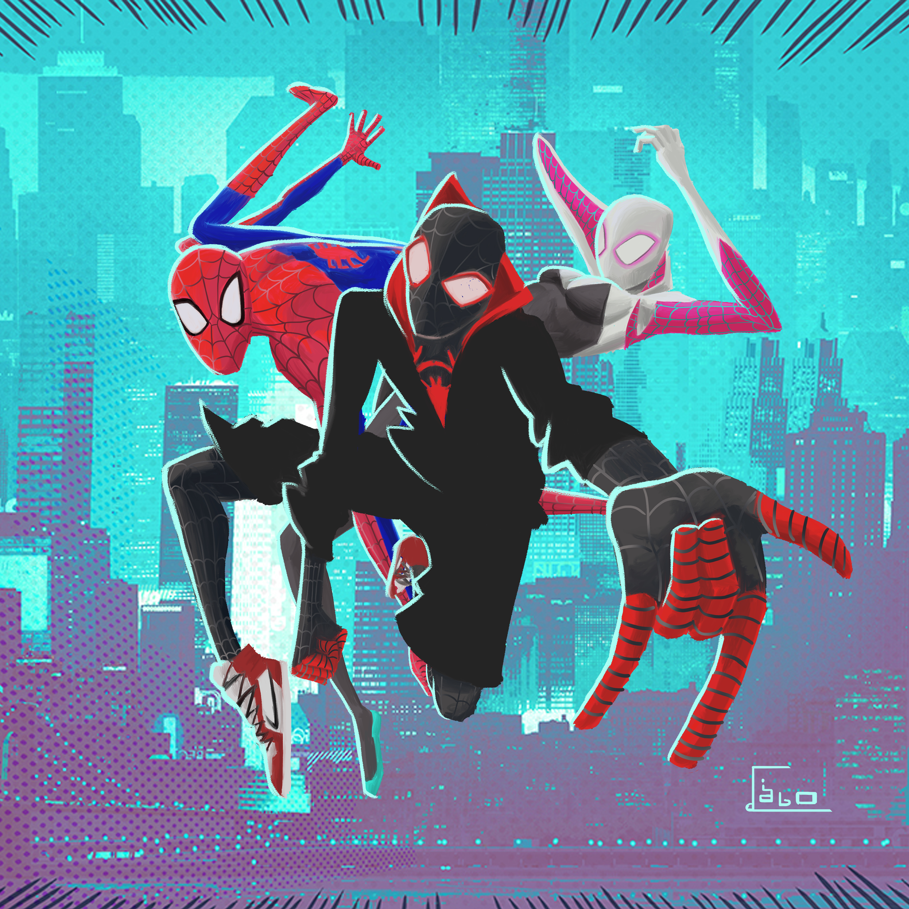 SpiderMan Into The Spider Verse 4k New Artwork, HD Superheroes, 4k