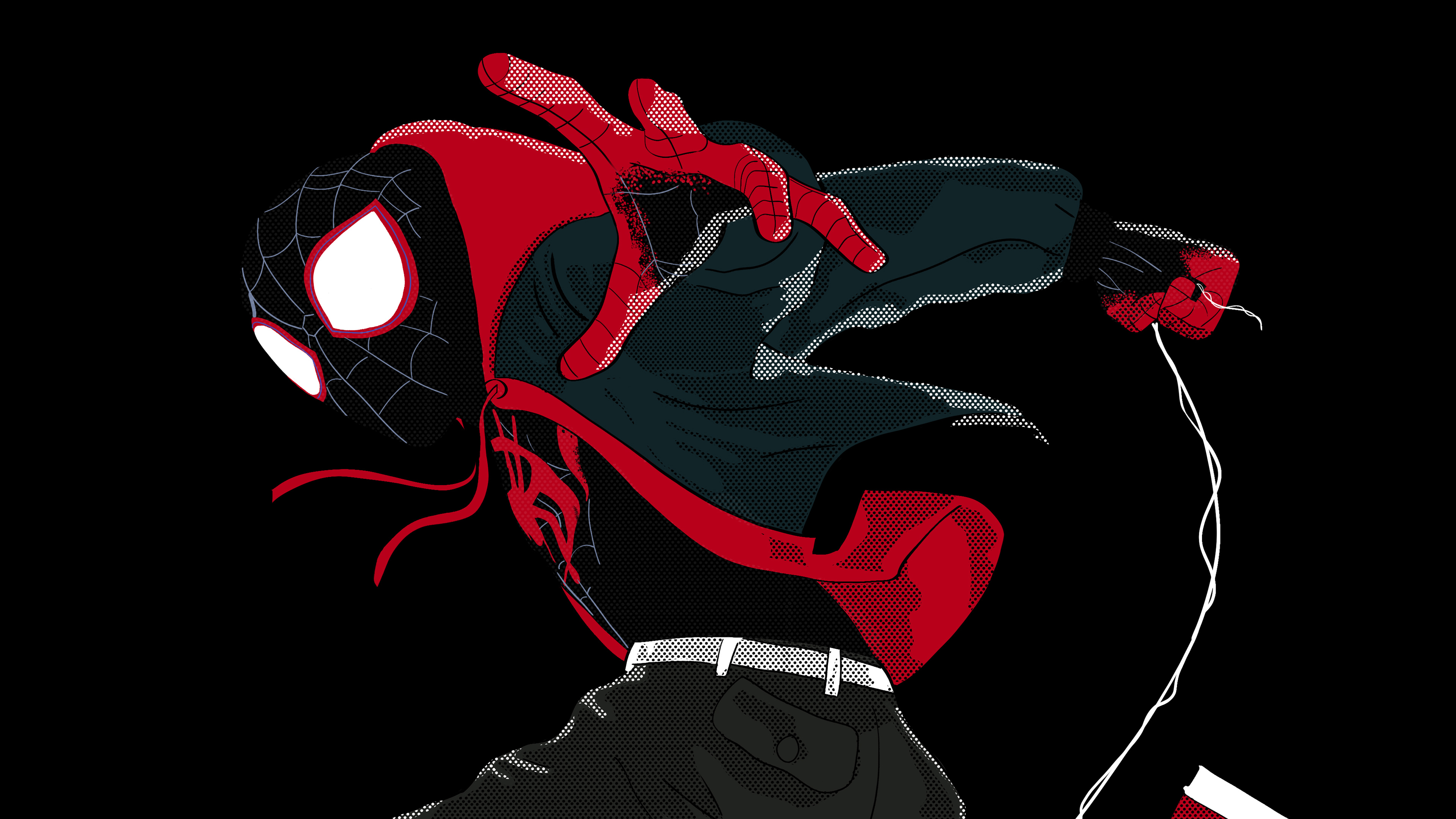 SpiderMan Into The Spider Verse Graphic Design, HD Superheroes, 4k