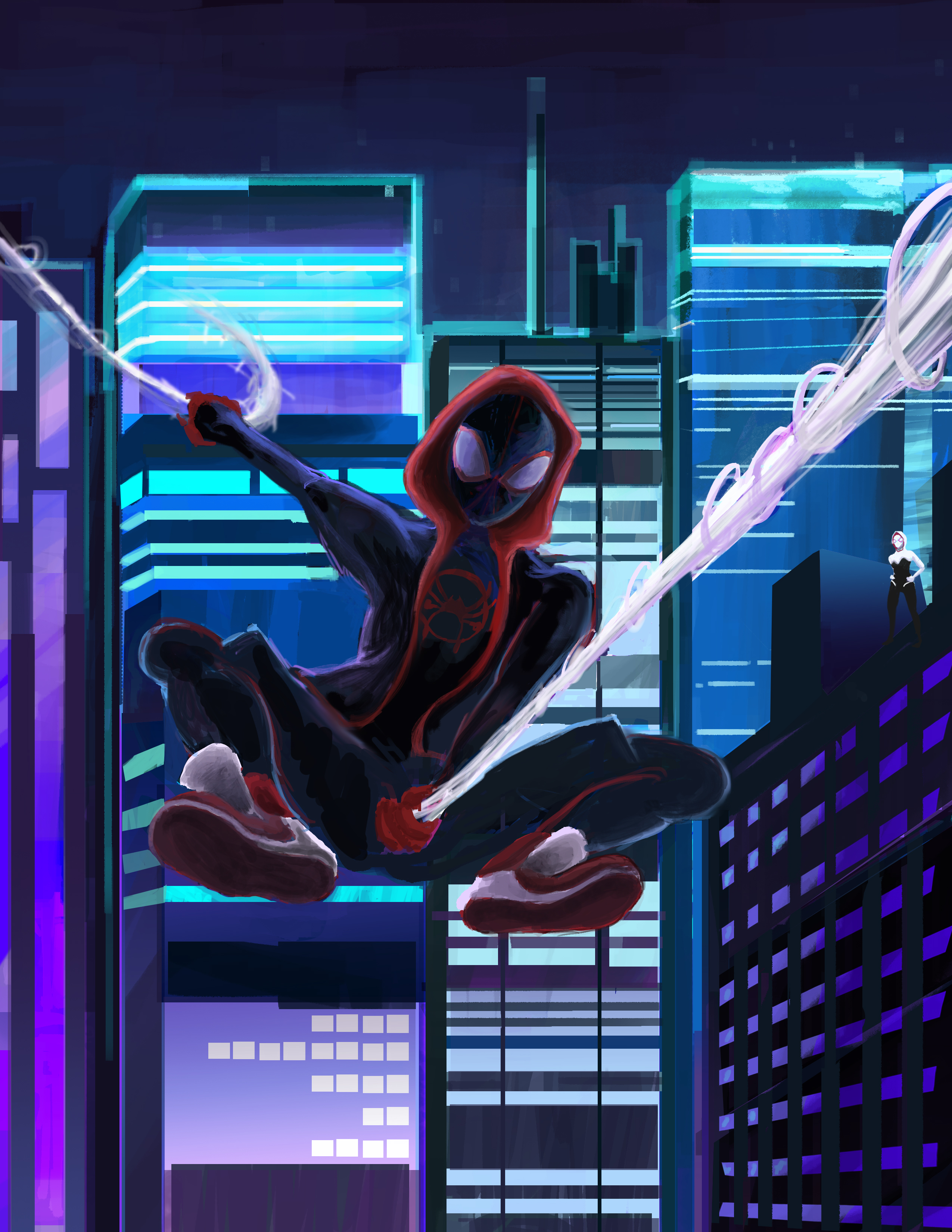 SpiderMan Into The Spider Verse New Artworks, HD Superheroes, 4k
