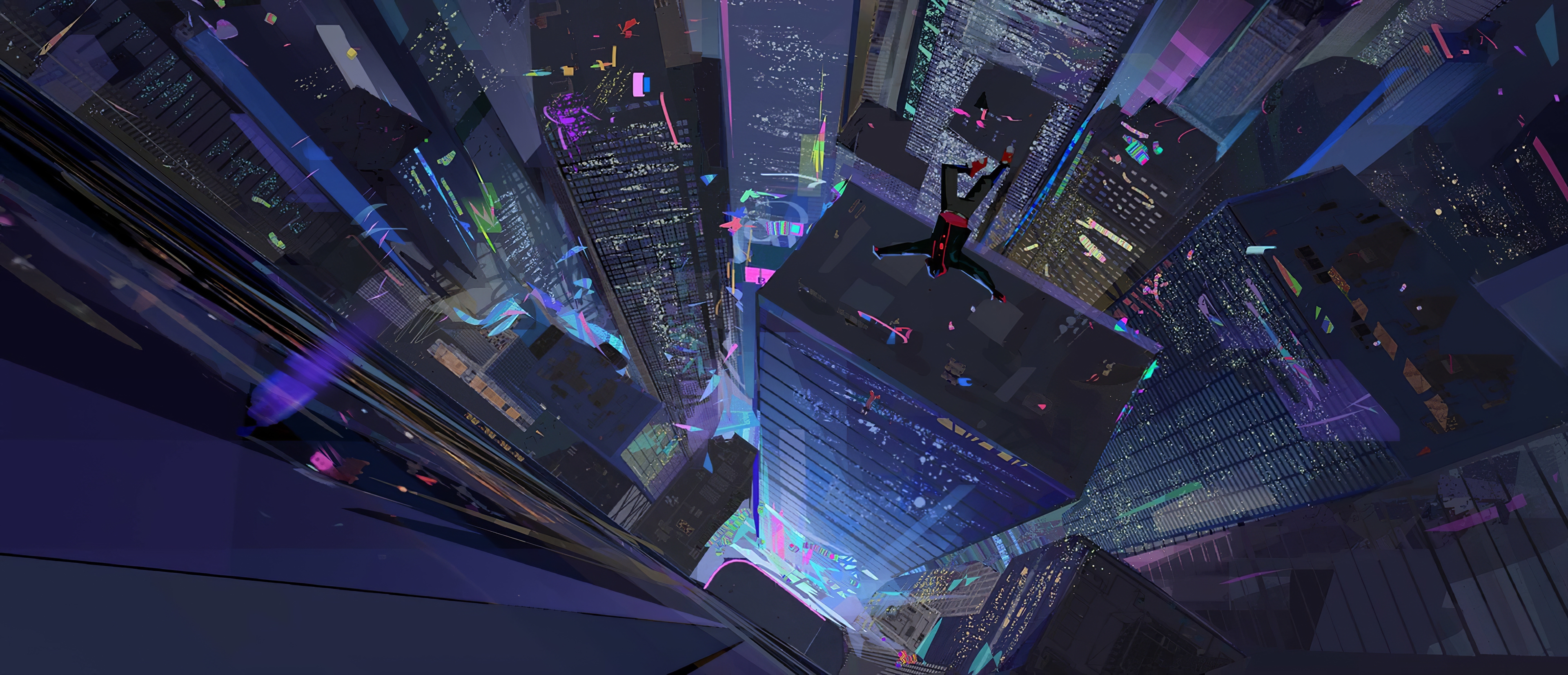 1366x768 Spiderman Into The Spider Verse Straight Down 4k 1366x768  Resolution HD 4k Wallpapers, Images, Backgrounds, Photos and Pictures