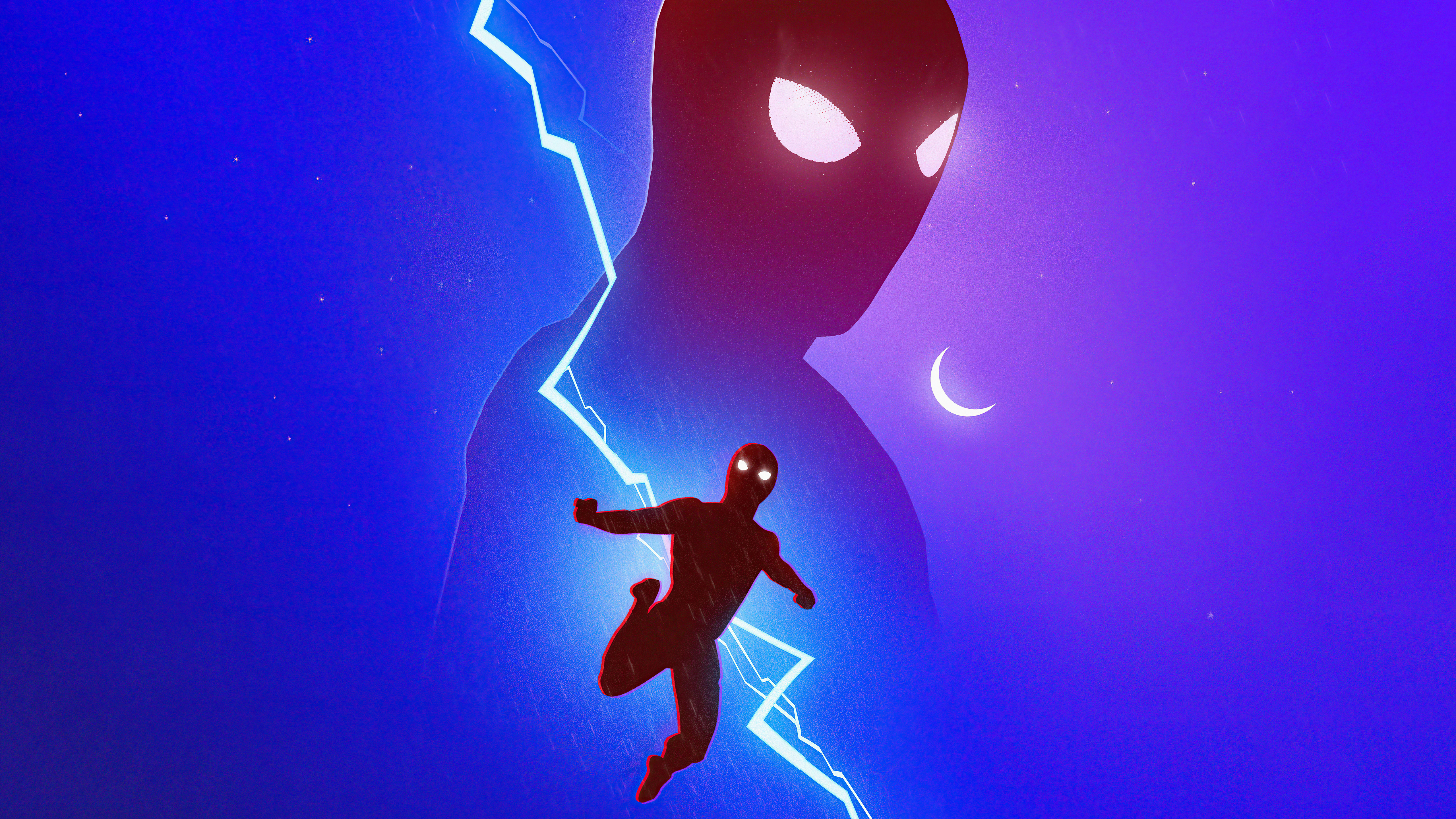 Minimalist Spiderman 4K Wallpaper