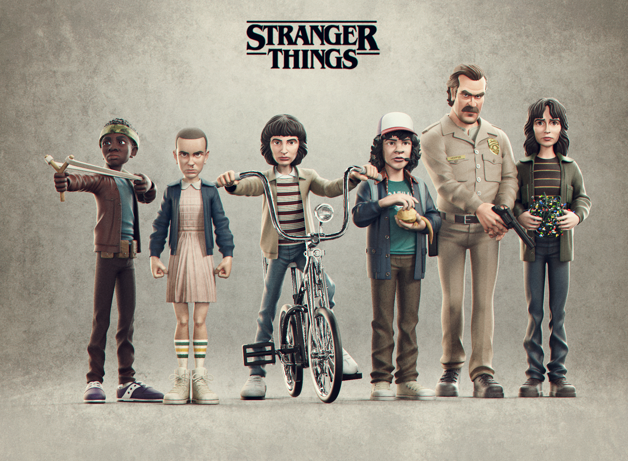 Stranger Things Season 4 Character Art Wallpaper 2K #8821g