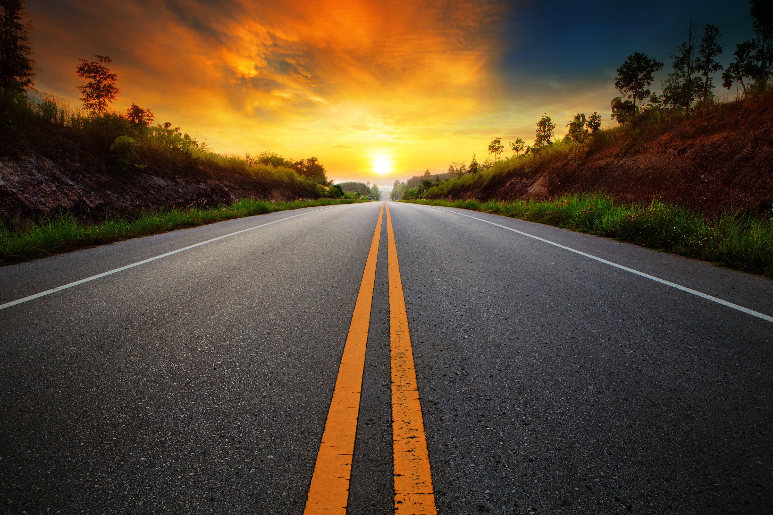 Sunrise Sunset Road, HD Nature, 4k Wallpapers, Images, Backgrounds, Photos  and Pictures
