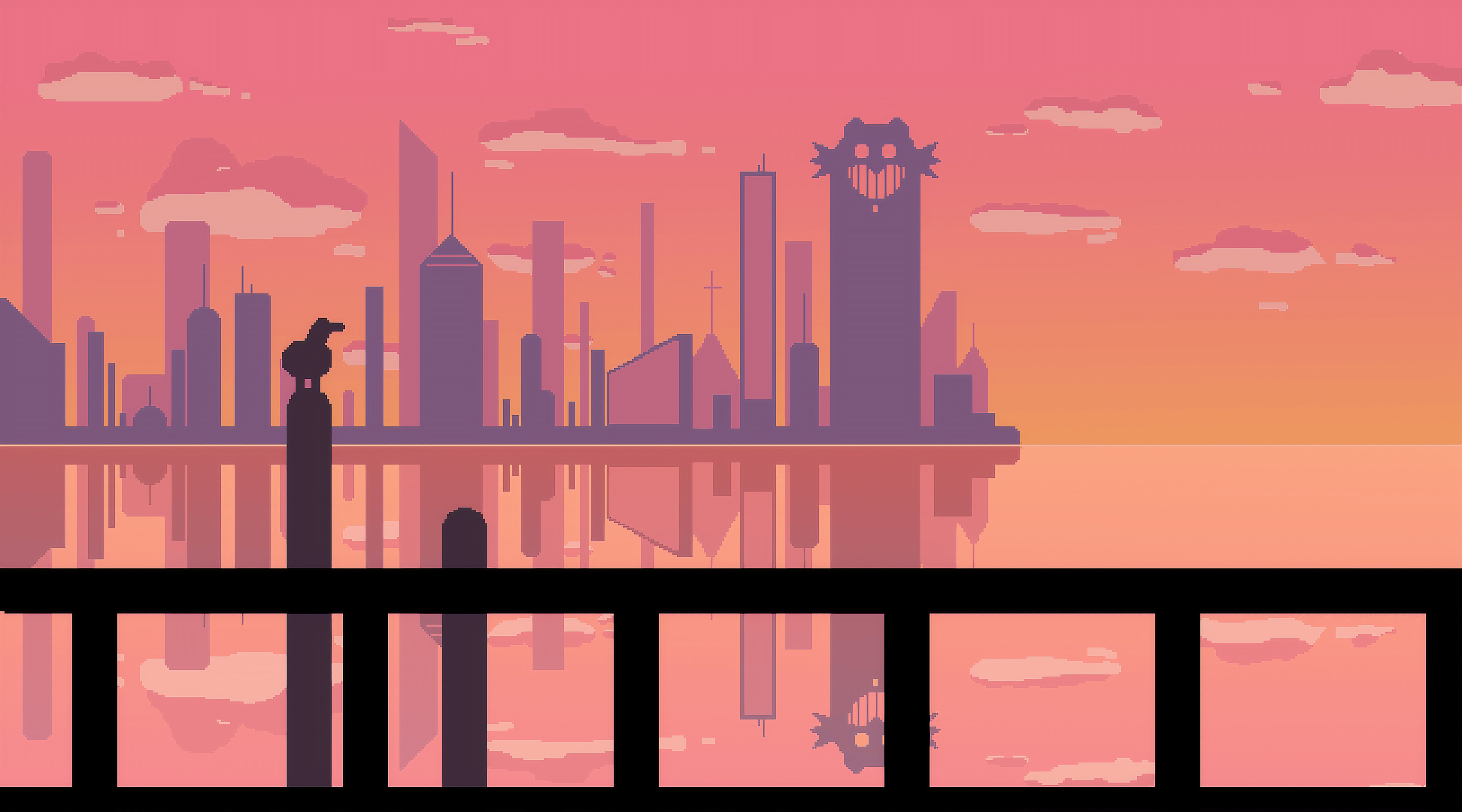Sunset At Pixel City, HD Artist, 4k Wallpapers, Images, Backgrounds, Photos  and Pictures
