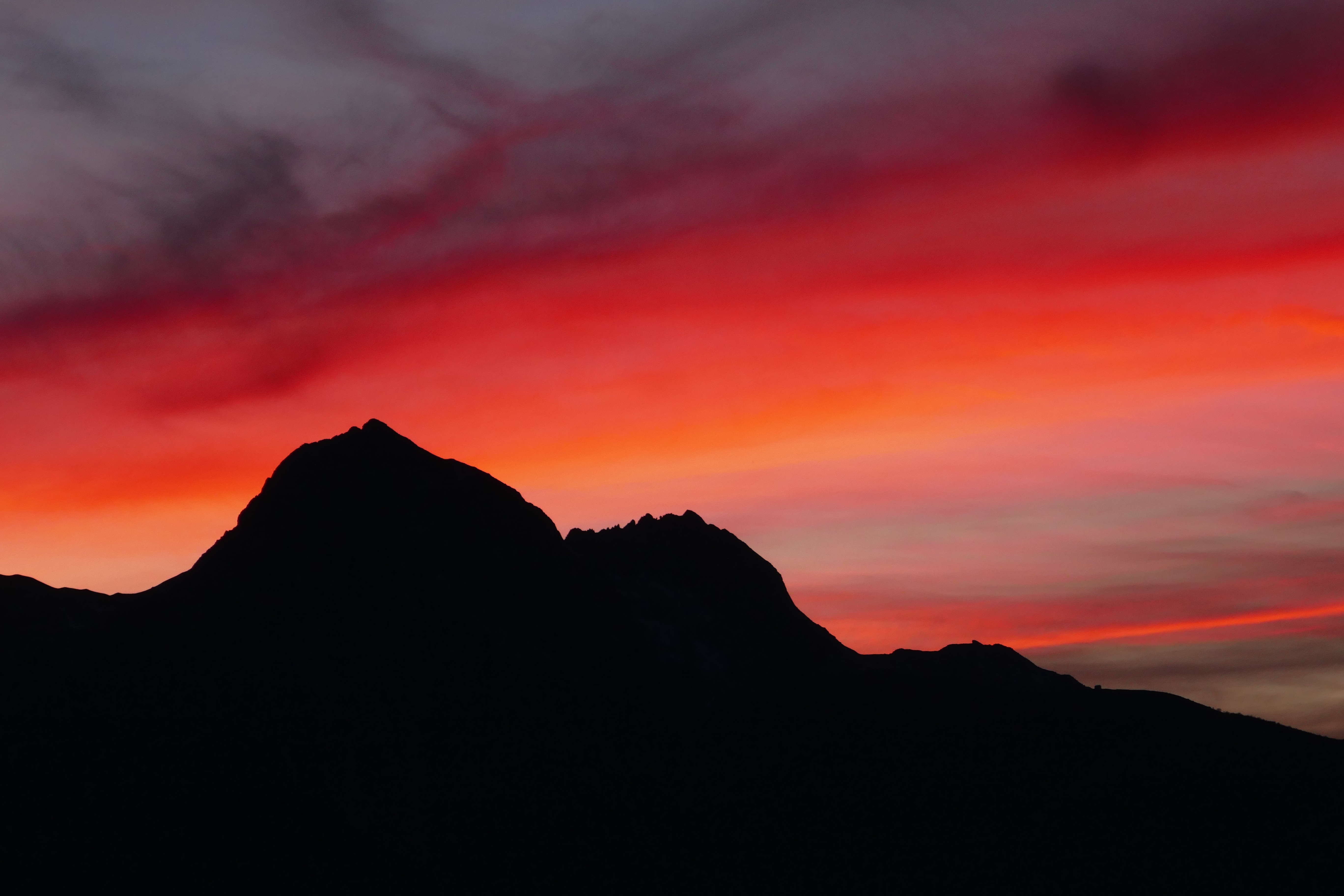 Sunset Mountains Red Sky 5k, HD Nature, 4k Wallpapers, Images, Backgrounds,  Photos and Pictures