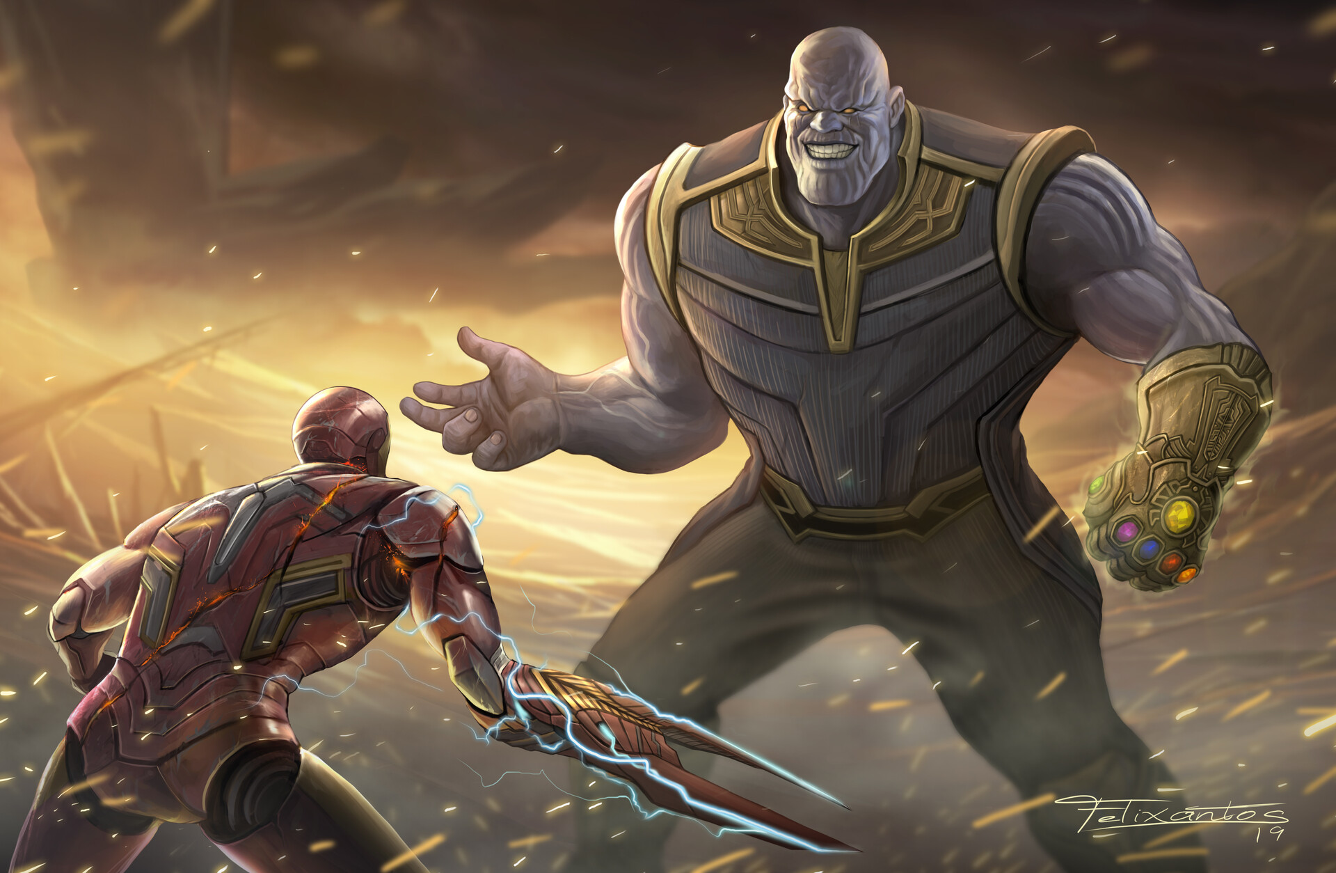 1920x1080 Thanos Vs Iron Man Avengers Endgame Laptop Full HD 1080P HD 4k  Wallpapers, Images, Backgrounds, Photos and Pictures