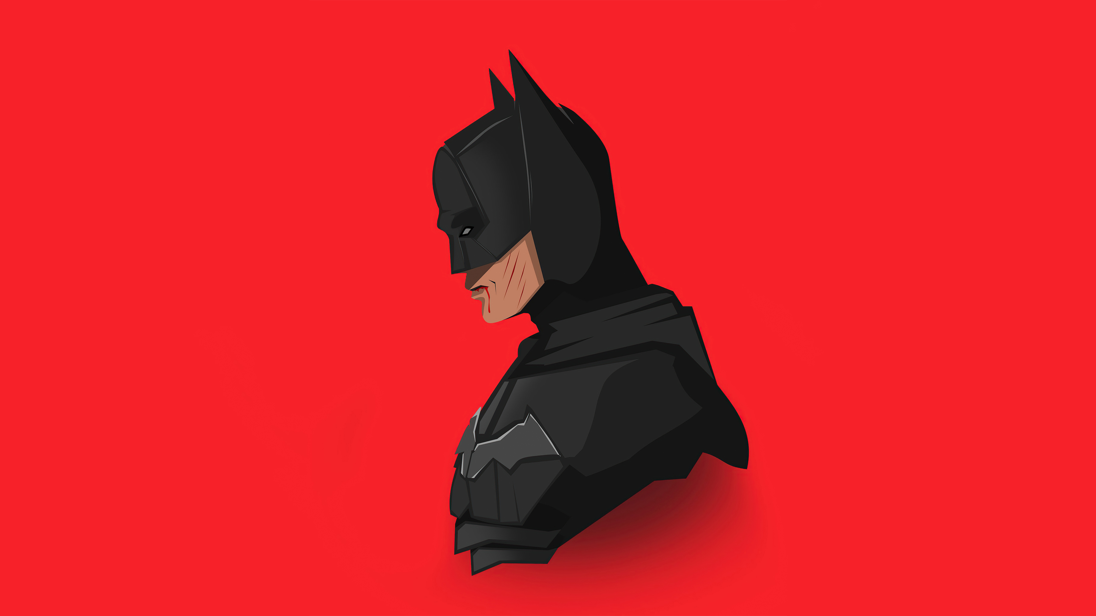 Minimalism Batman UHD 8K Wallpaper