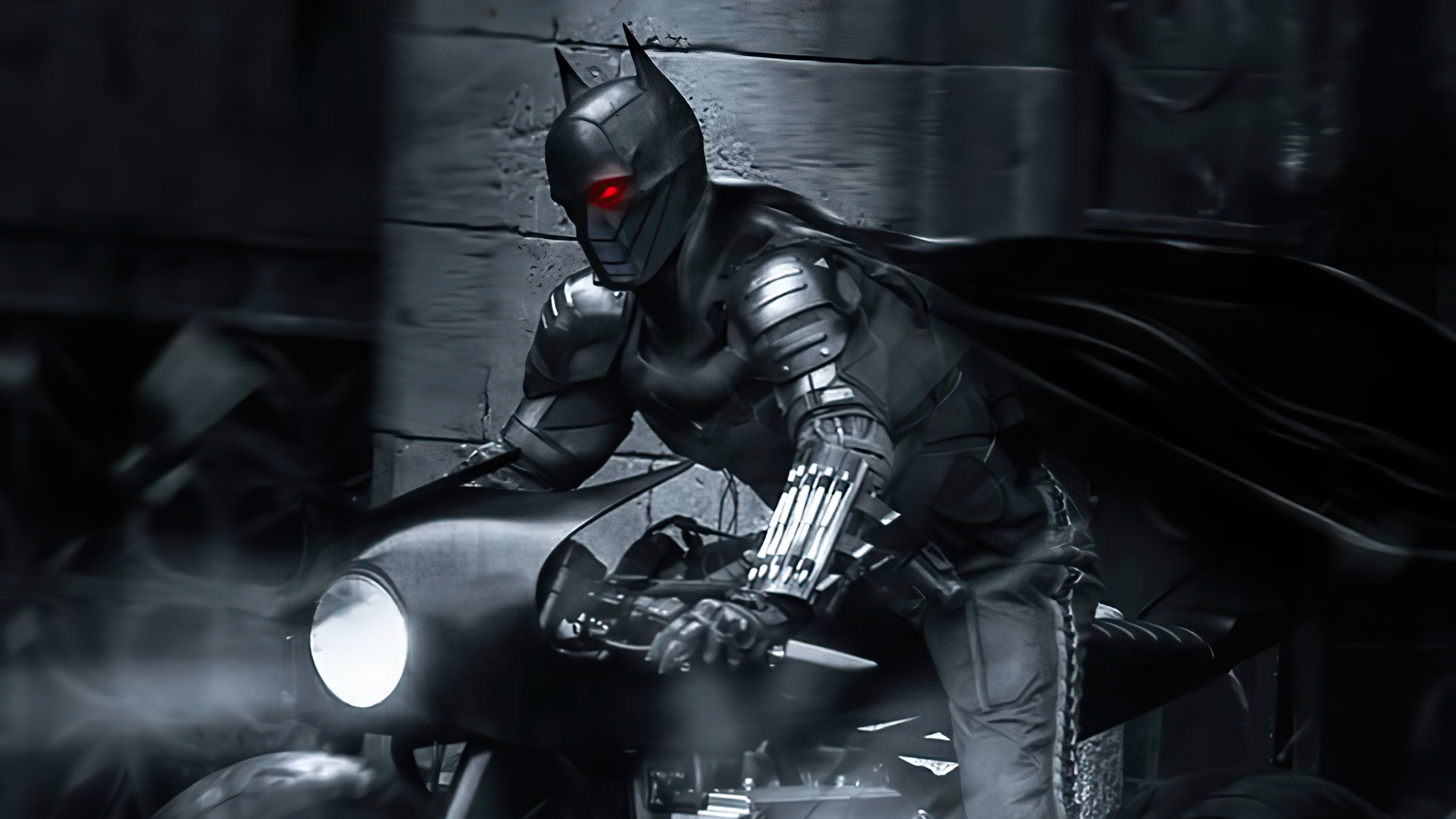 The Batman On Bike In Fiery Background 4K 5K HD Batman Wallpapers, HD  Wallpapers