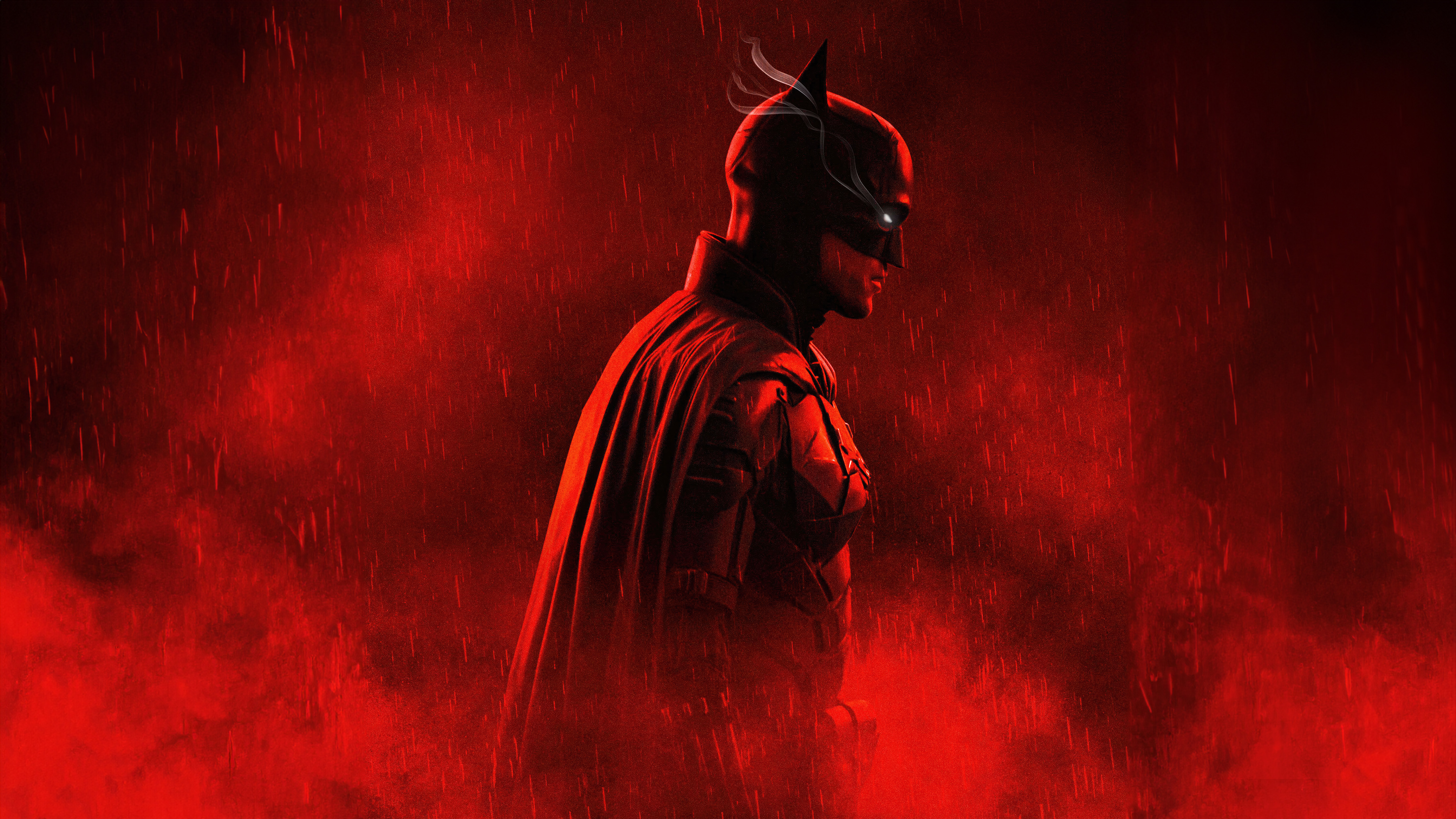 Download Black And Red Aesthetic 4K Gotham Batman Wallpaper